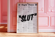 "Slut" 1989 Newspaper | DD-01