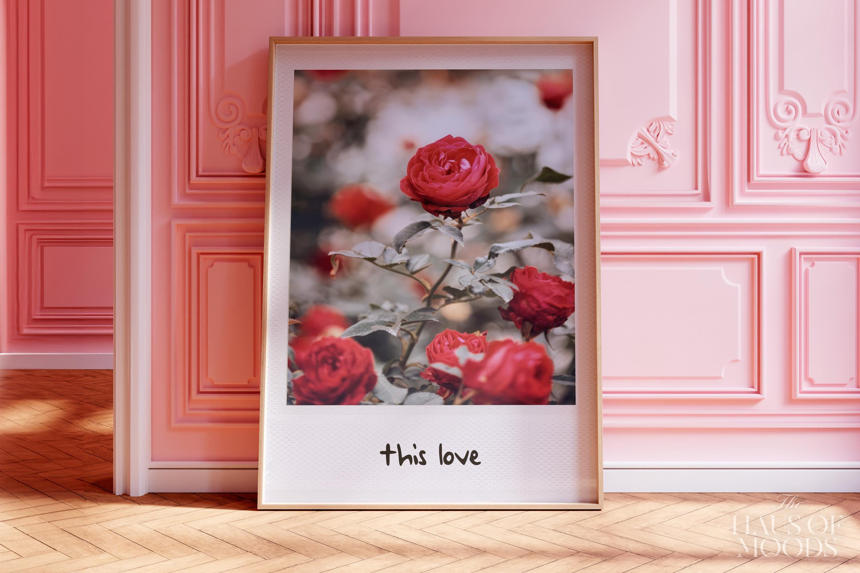 This Love 1989 Poster | 1989 Polaroid Print | Preppy Wall Art | Roses Wall Art | Minimal Taylor Print