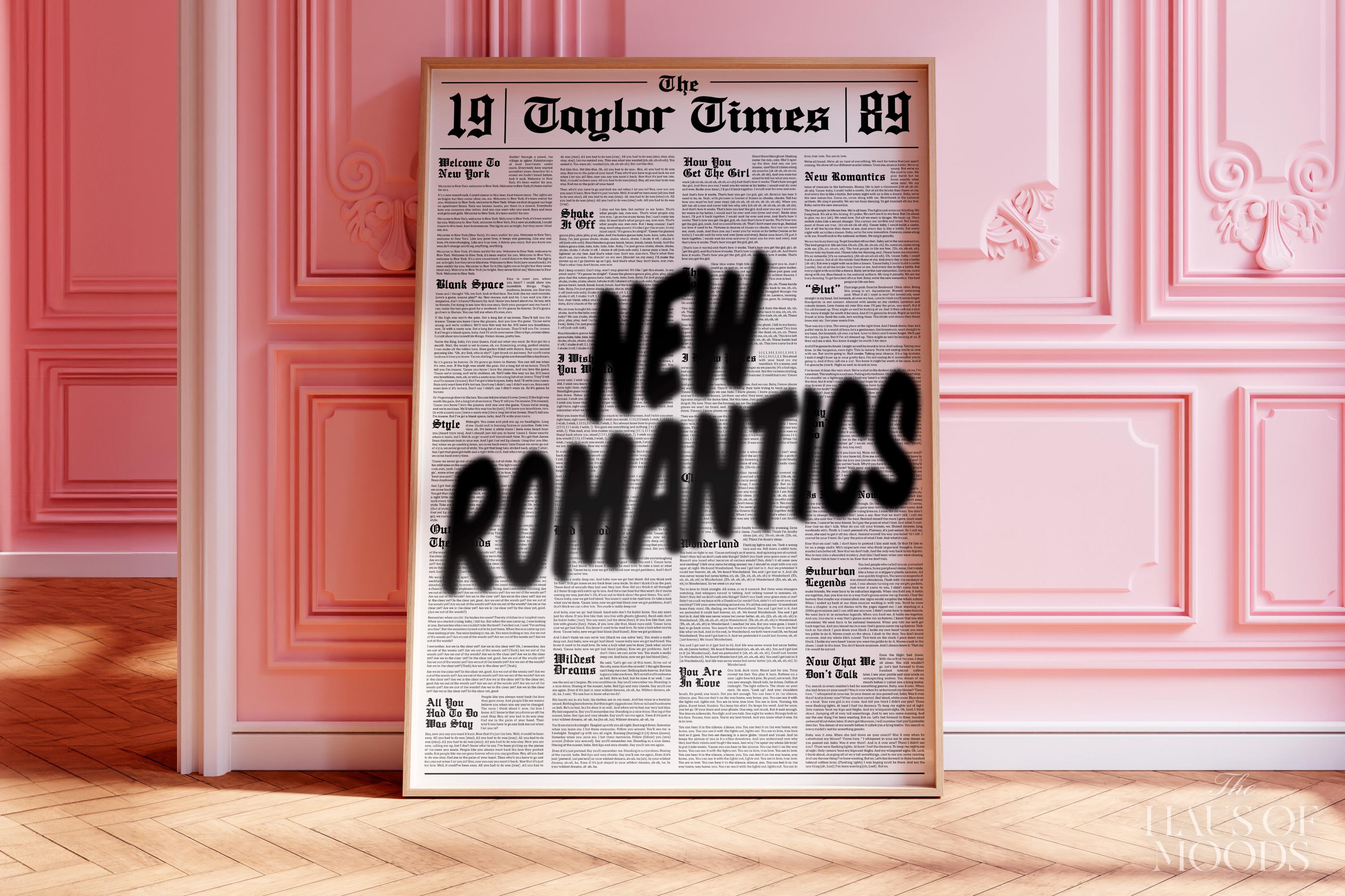 New Romantics Poster | 1989 New Romantics Print |  Wall Art | Taylor Gift | 1989 Print