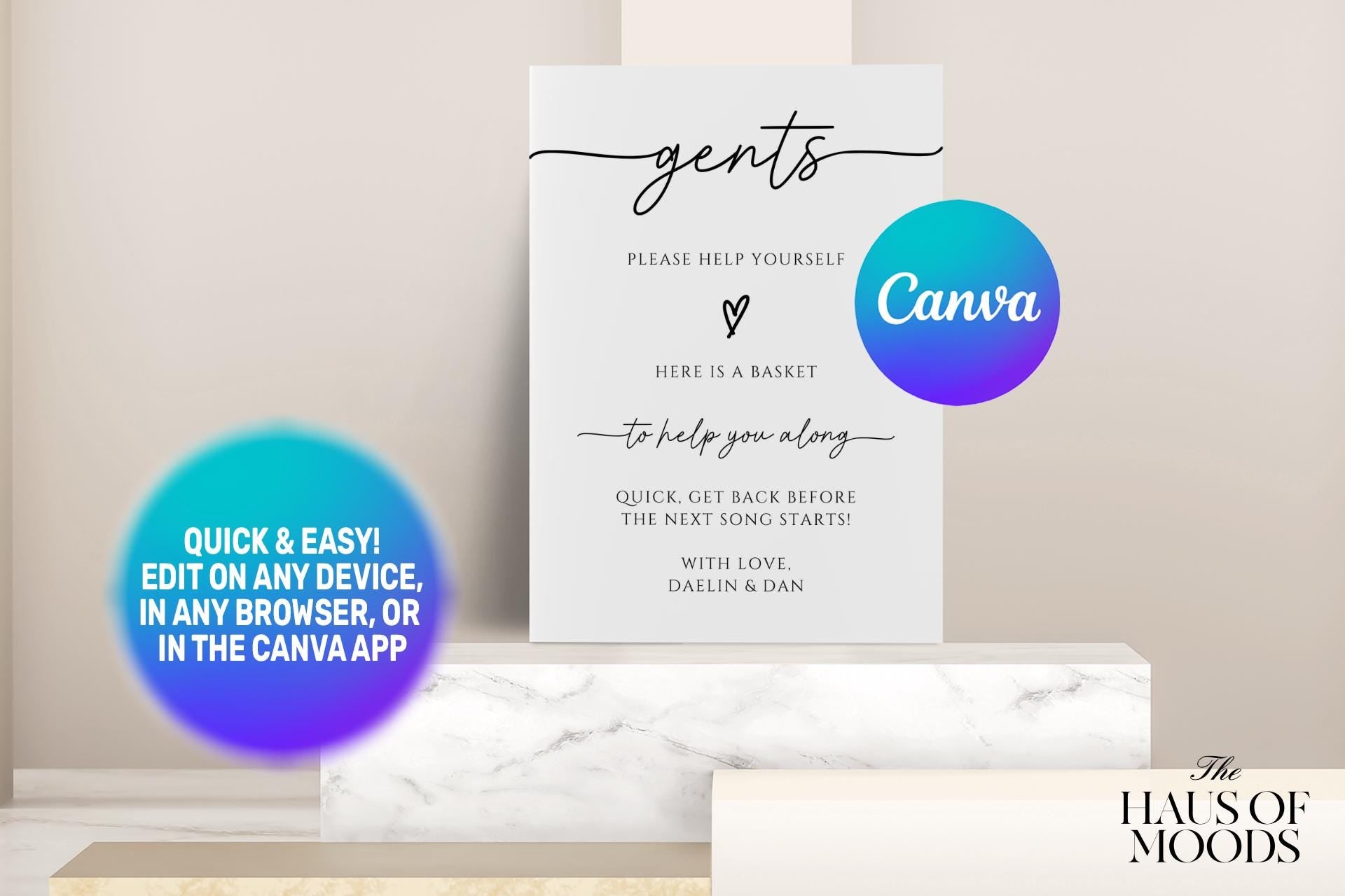 print at home sign, modern wedding sign,instant download,wedding template,wedding bathroom,diy wedding,sign template,bathroom basket sign,printable wedding,wedding restroom,ladies gents,event bathroom sign, canva wedding sign