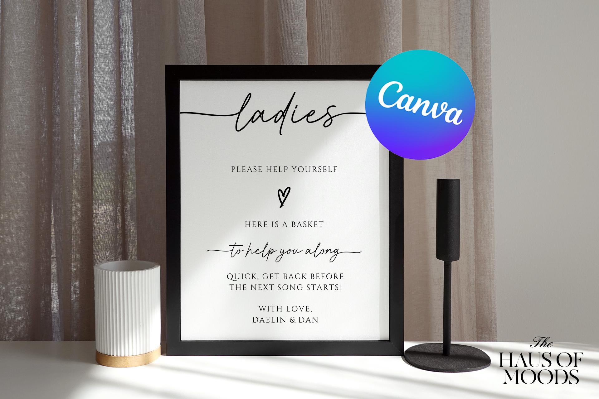 print at home sign, modern wedding sign,instant download,wedding template,wedding bathroom,diy wedding,sign template,bathroom basket sign,printable wedding,wedding restroom,ladies gents,event bathroom sign, canva wedding sign