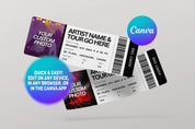 gift for her,personalized gifts,concert ticket gift,custom ticket,concert ticket,anniversary gift,diy event ticket,template editable,event ticket,ticket template,canva template,editable template,printable tickets