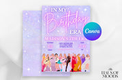 Editable Trendy Taylor Birthday Digital Invite In My Birthday Era Birthday Party Invitation Ts Birthday Era Invite Eras Party Girl Invite