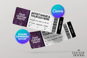 gift for her,personalized gifts,concert ticket gift,custom ticket,concert ticket,anniversary gift,diy event ticket,template editable,event ticket,ticket template,canva template,editable template,printable tickets