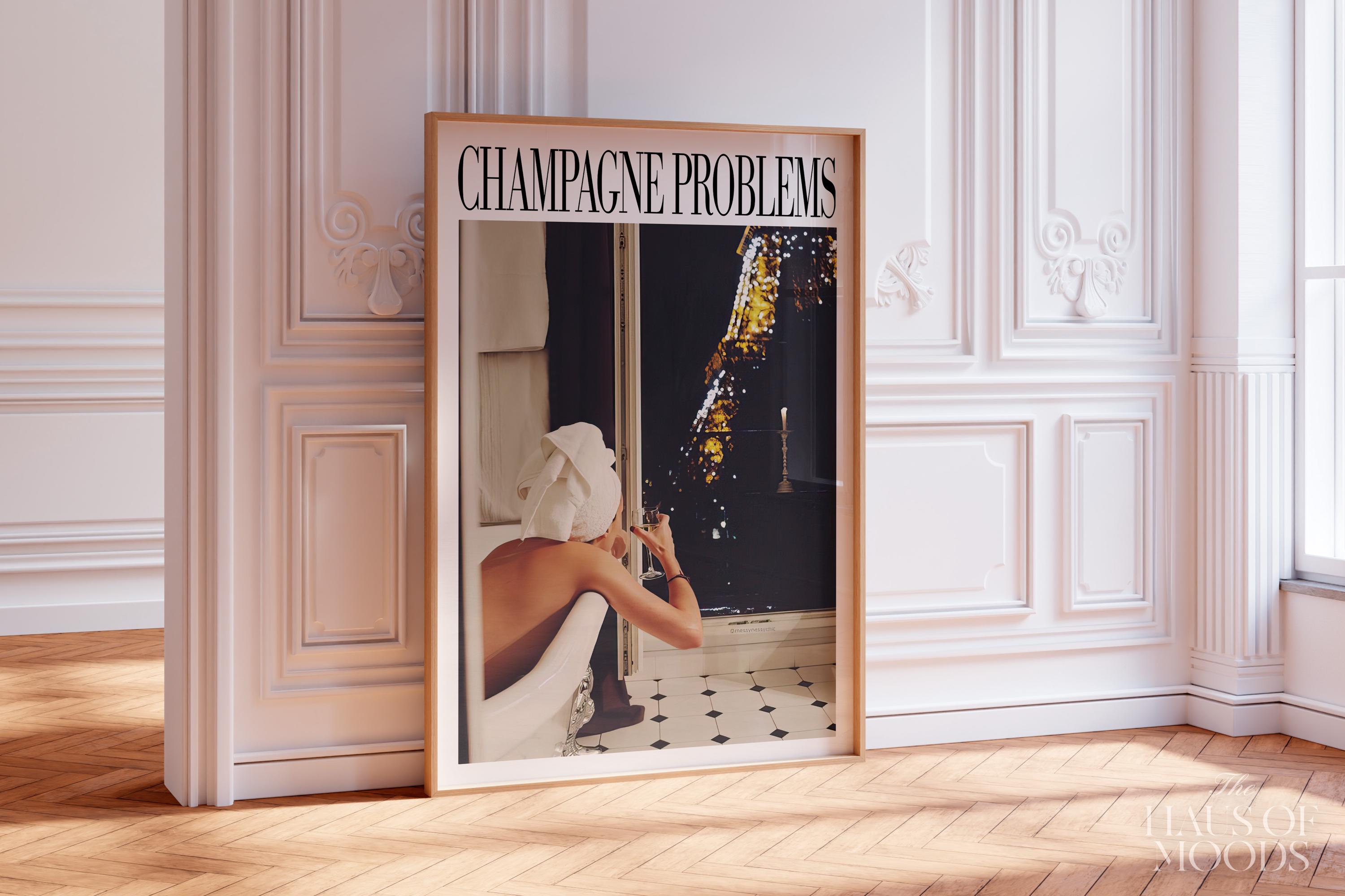 Champagne Problems Poster | Music Print | Printable Wall Art | Digital Download Print at Home | Subtle Print