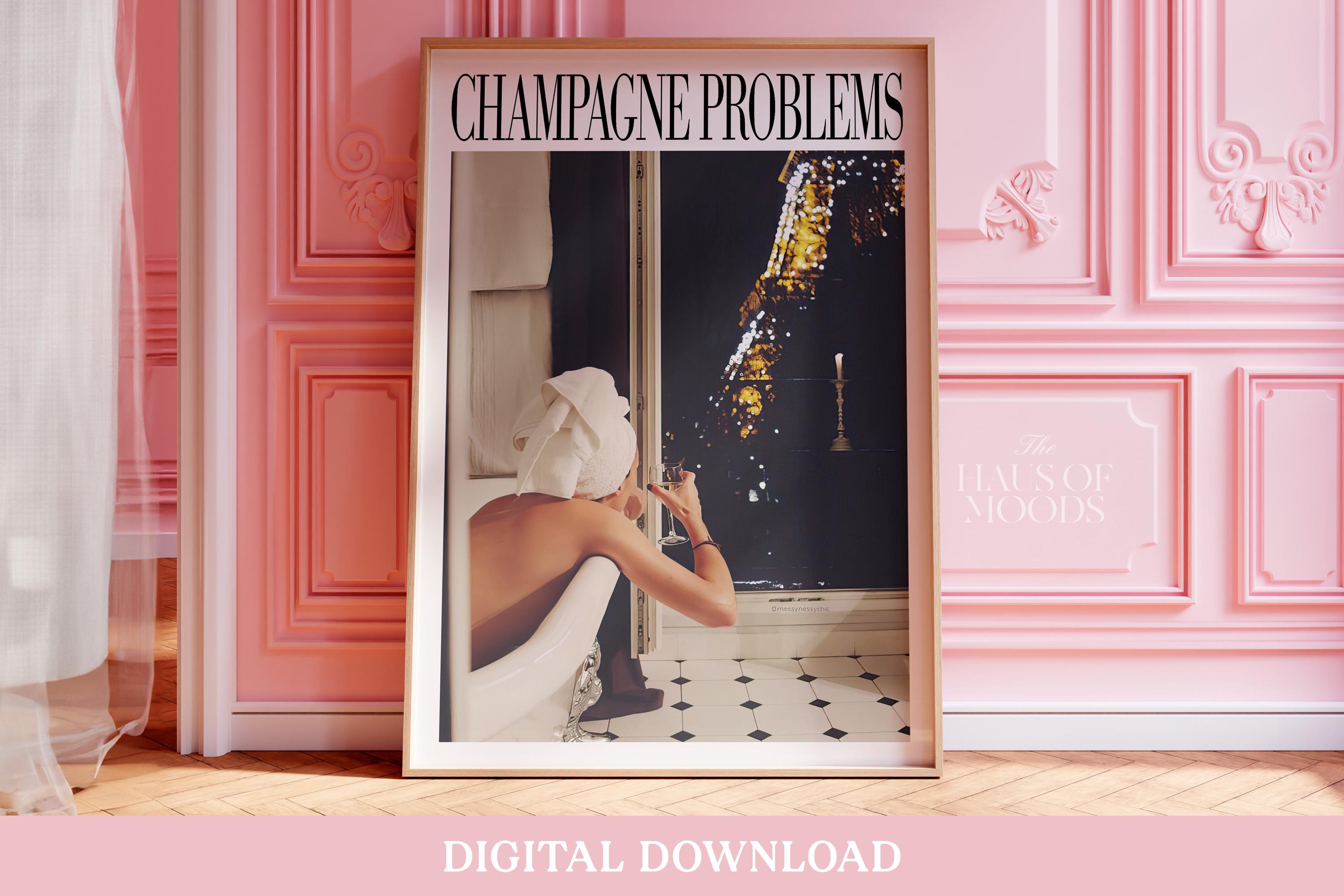 Champagne Problems Poster | Music Print | Printable Wall Art | Digital Download Print at Home | Subtle Print