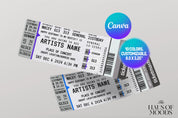 Tickets,Concert Ticket Gift,Fake Concert Ticket,Concert Ticket,Ticket Template,Editable Ticket,Printable Ticket,Printable Tickets,Fake Ticketmaster,Canva Ticket,Ticketmaster Ticket,Ticket Svg