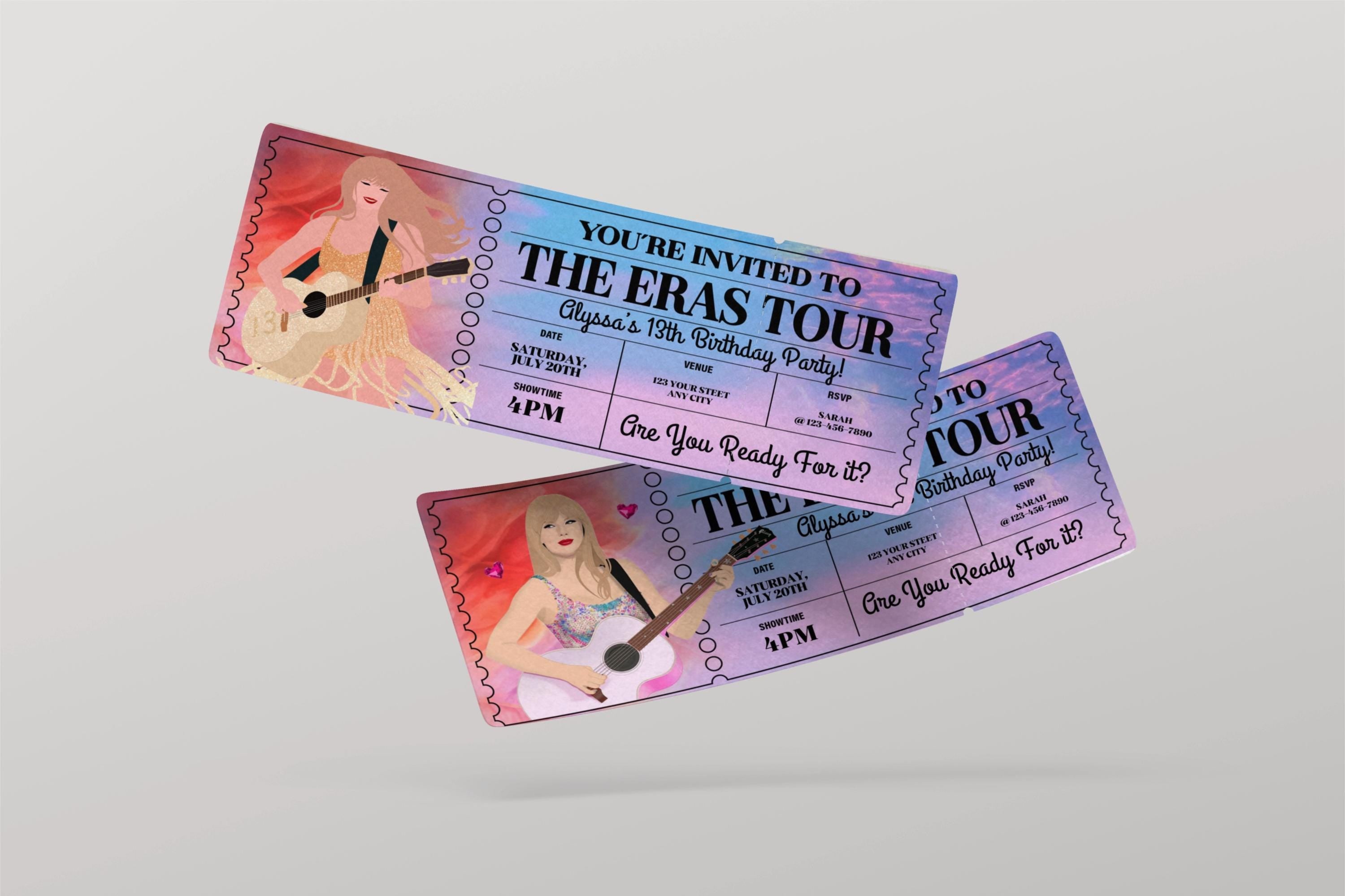 The Eras Tour birthday party, Printable Taylor Swif editable my bday era invitation, girl birthday, eras invitation, in my birthday era, taylor invite, canva template, birthday era  taylor swiftiee party, eras tour invitation, birthday invite