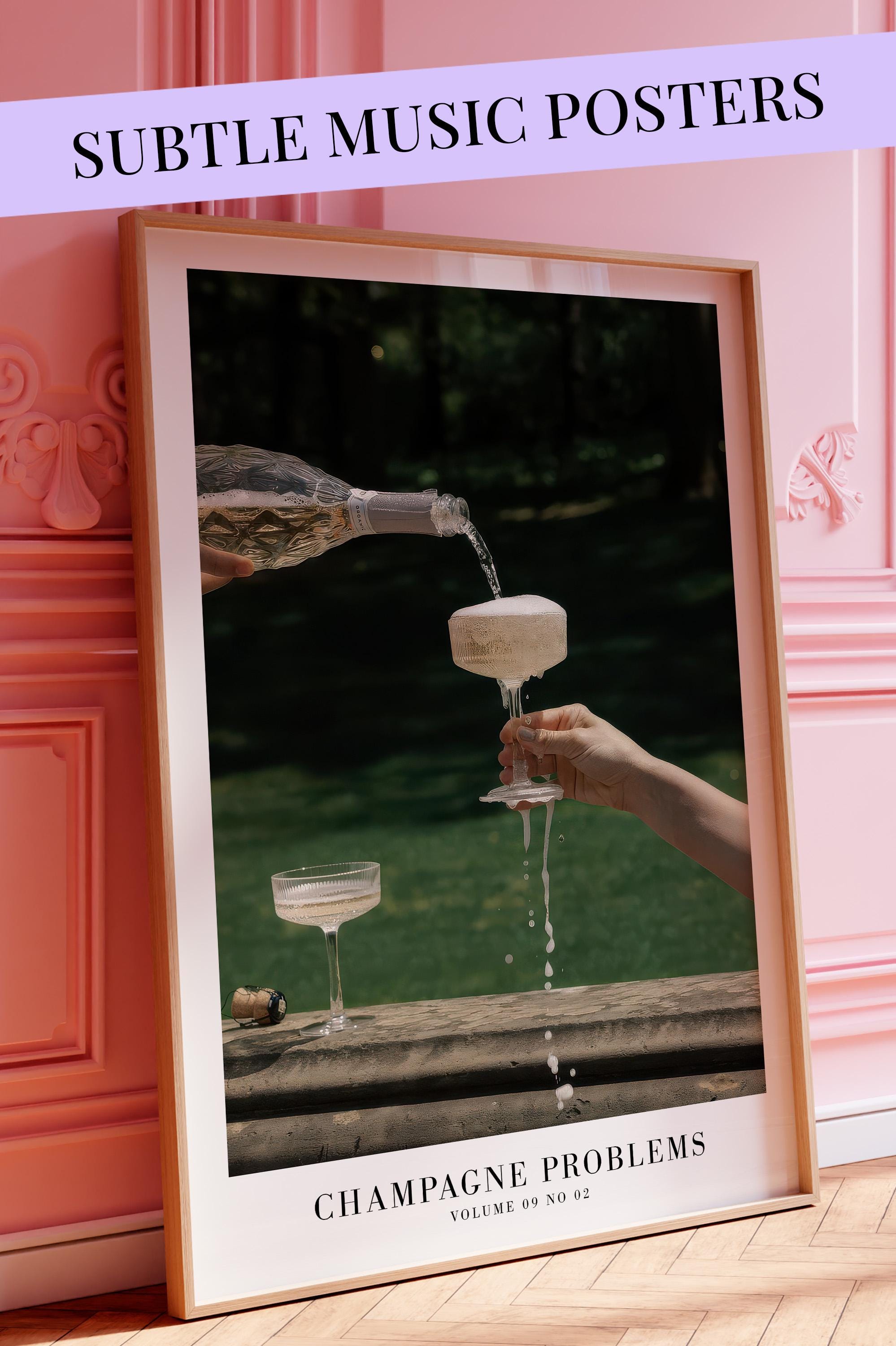 Champagne Problems Poster | Bar Cart Decor | Taylor Album Art (Digital Download)
