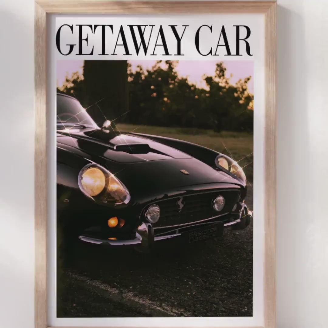 Getaway Car Print, Rep album, wall art for room, Aesthetic Print, Rep Print, bar cart, Subtle   Aesthetic Home Decor Rep