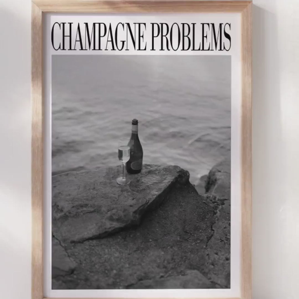 Champagne Problems Print | Minimal Taylor Poster | Bar Cart Printable | Preppy Dorm Decor | Taylor Print