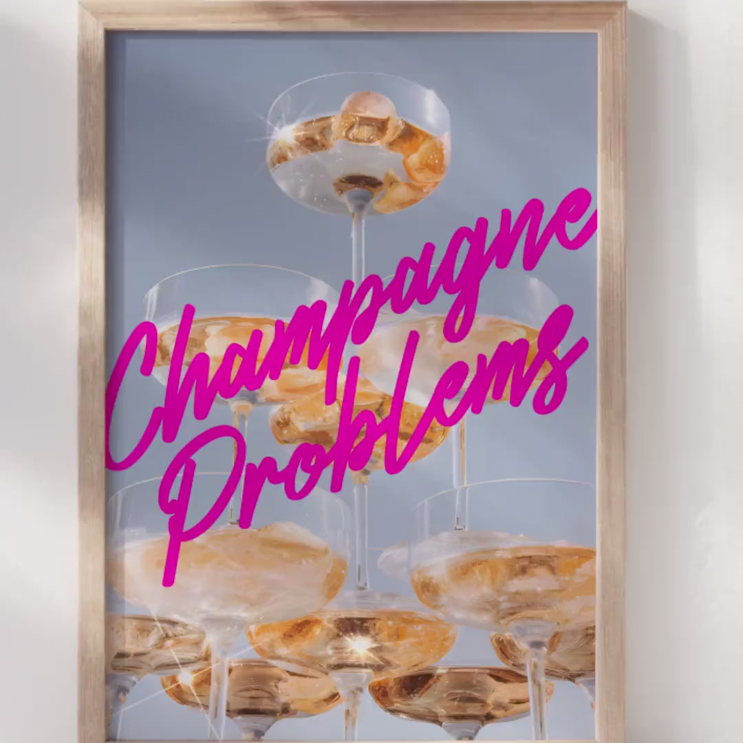 Champagne Problems Poster | Bar Cart Aesthetic | Subtle   Aesthetic Home Decor | Taylor Print | Evermore Album Poster