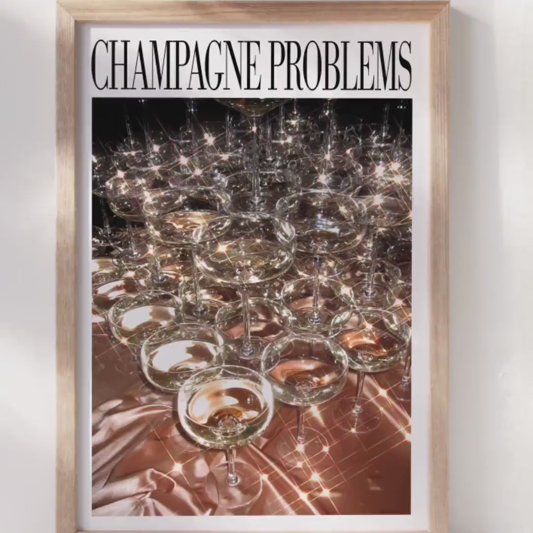 Champagne Problems Poster | Evermore Poster | Champagne Problems Print Gift | Bar Cart Poster | Minimal   Gift | Gift for Her