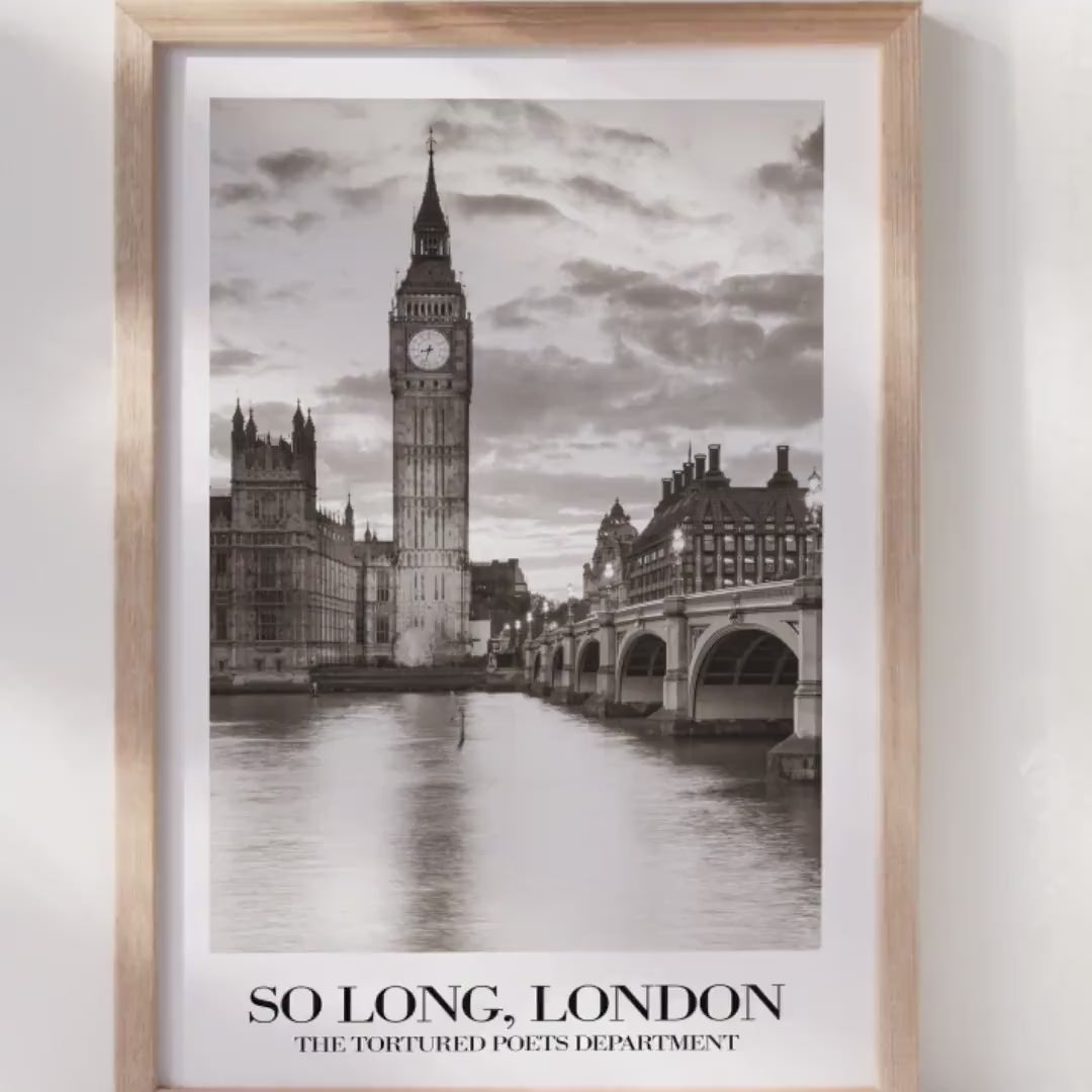 So Long London Poster | Poets Era Print |  Poets Era Wall Art | Music Album-Inspired Poster | Tay Poster