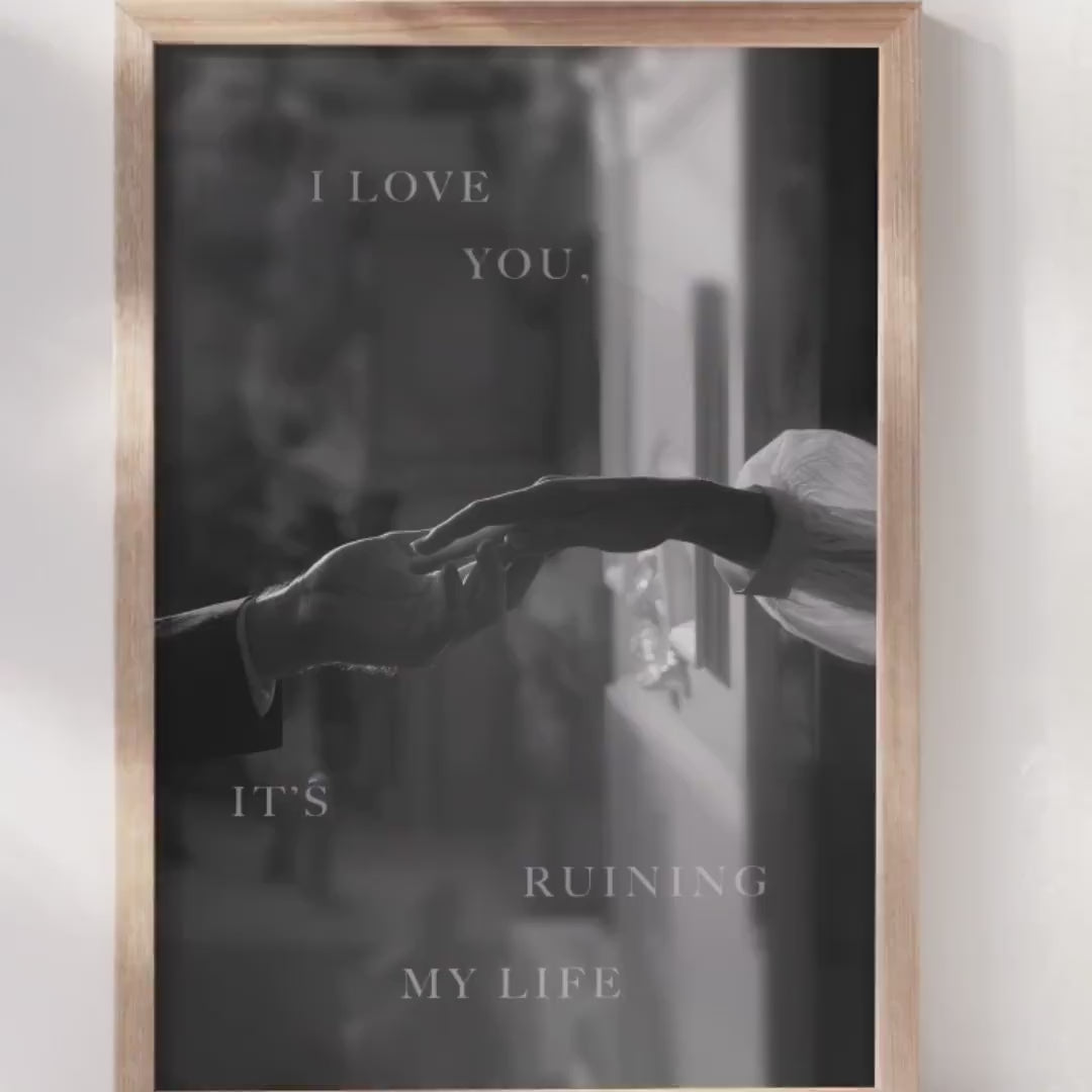 I Love you Its Ruining My Life Poster | Poets Era Print |  Poets Era Wall Art | Music Album-Inspired Poster | Tay Poster