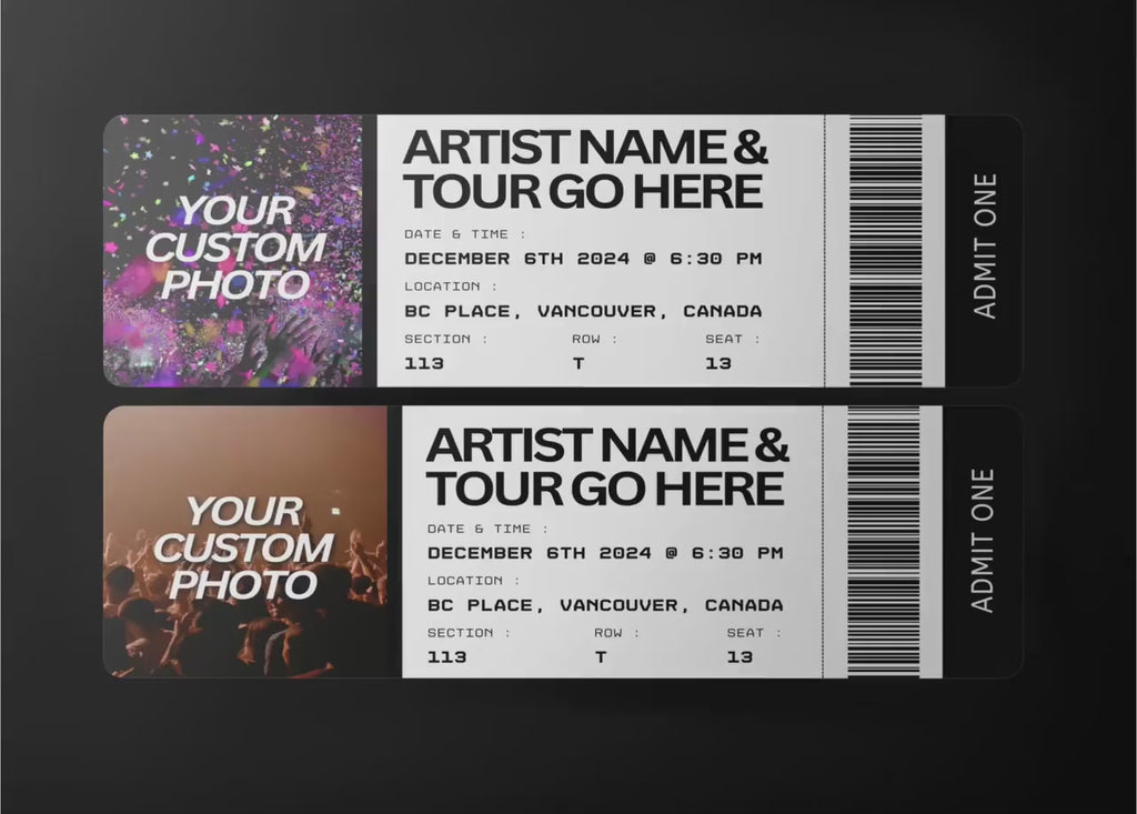 Ticketmaster Ticket | Concert Ticket Template | Surprise Concert Tickets | Birthday Gift | Custom Event Ticket | Gift for her/him