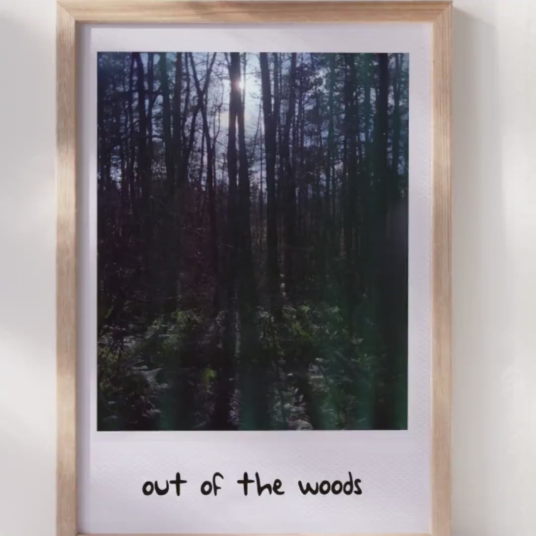 Out of the Woods Poster | 1989 TV Poster Print |  Lyrical Poster |   Wall Art | Taylor Gift | 1989 Print