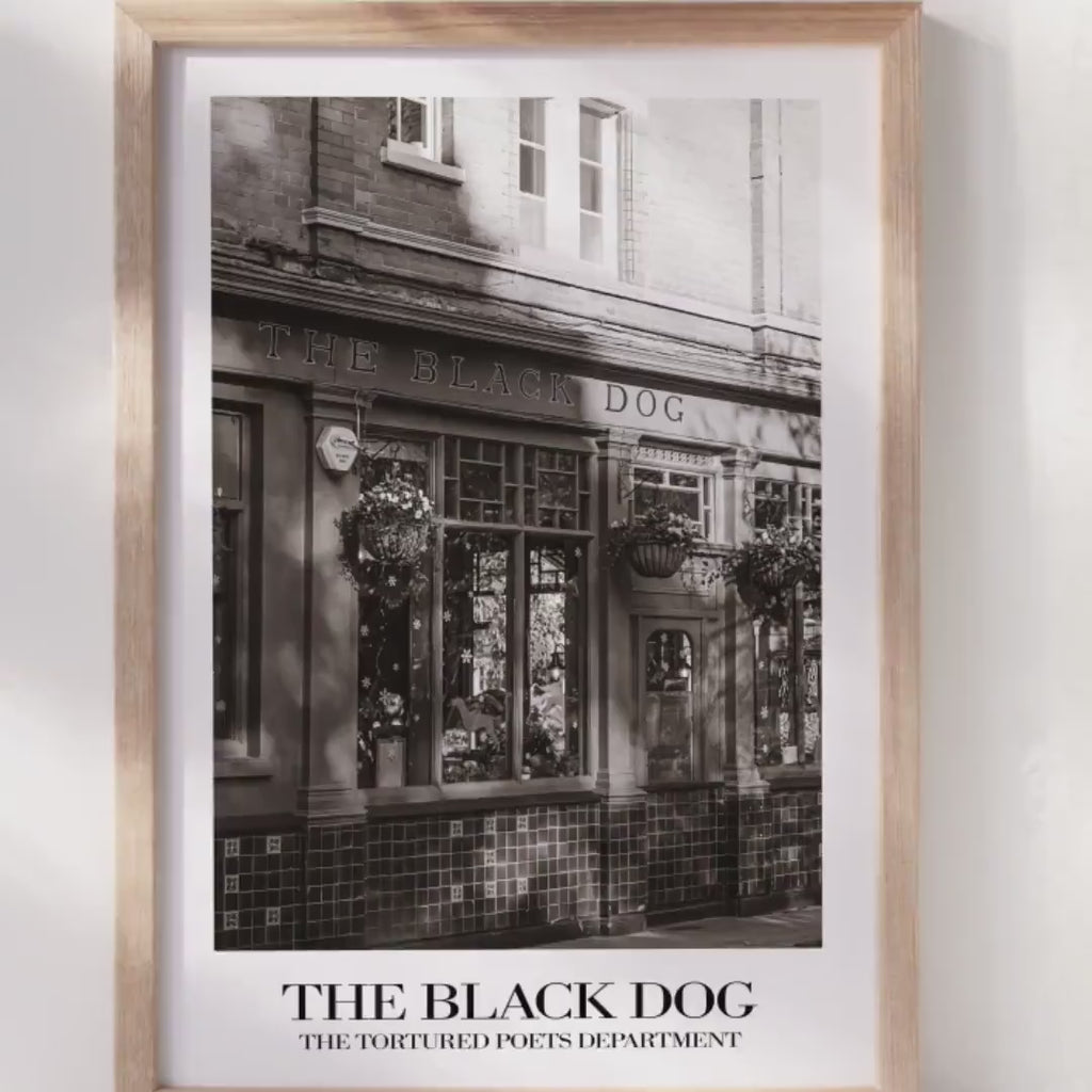 The Black Dog Poster | Poets Era | Minimal Art | Subtle Music Aesthetic | Alls Fair in Love and Poetry Album