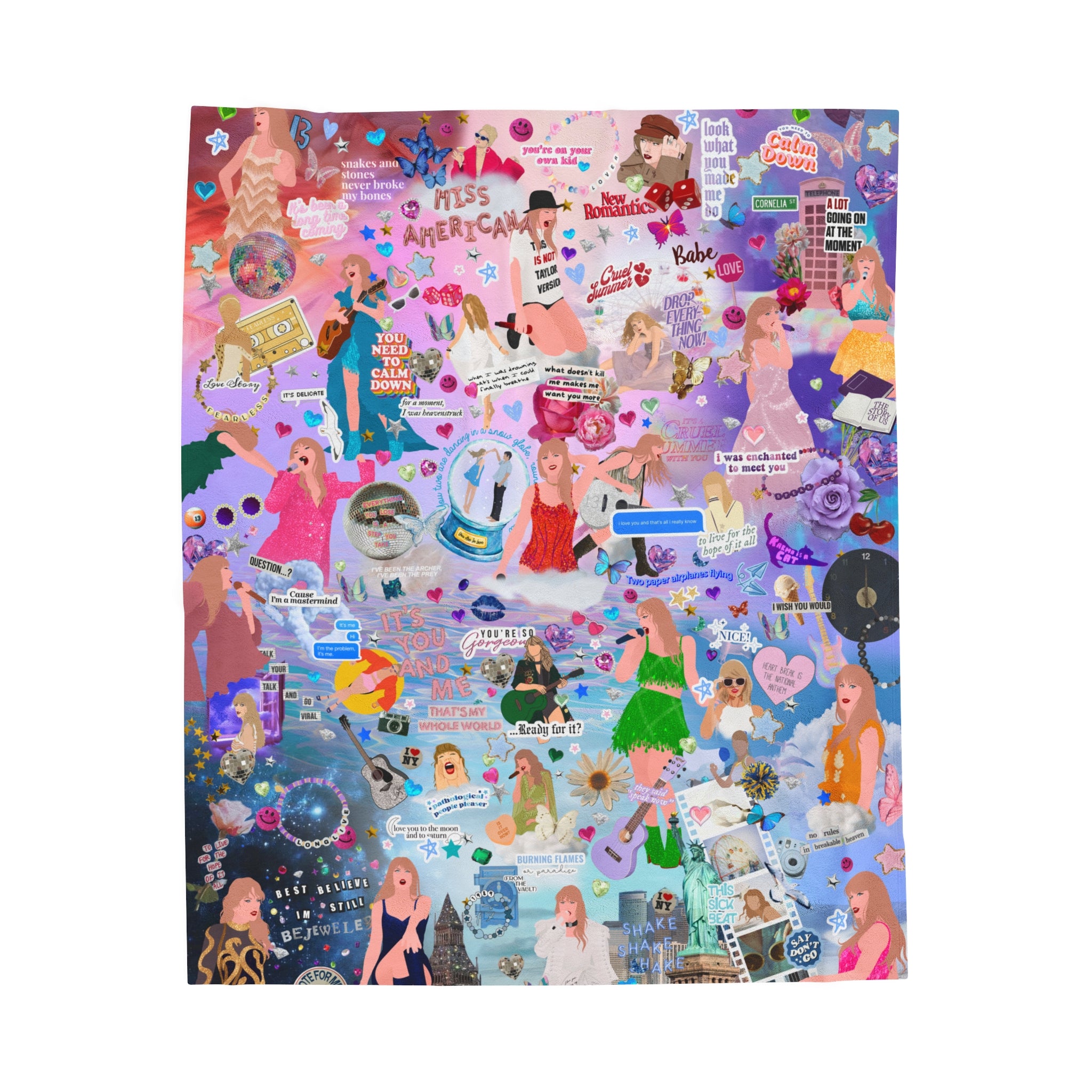 Eras Blanket | Design 02  | Personalized Name Blanket for kids,  - et personalized, custom  - et, Girl room decor, throw  - et.