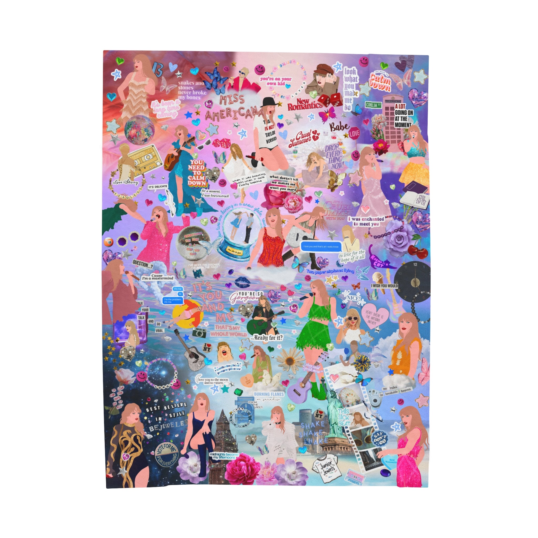 Eras Blanket | Design 02  | Personalized Name Blanket for kids,  - et personalized, custom  - et, Girl room decor, throw  - et.