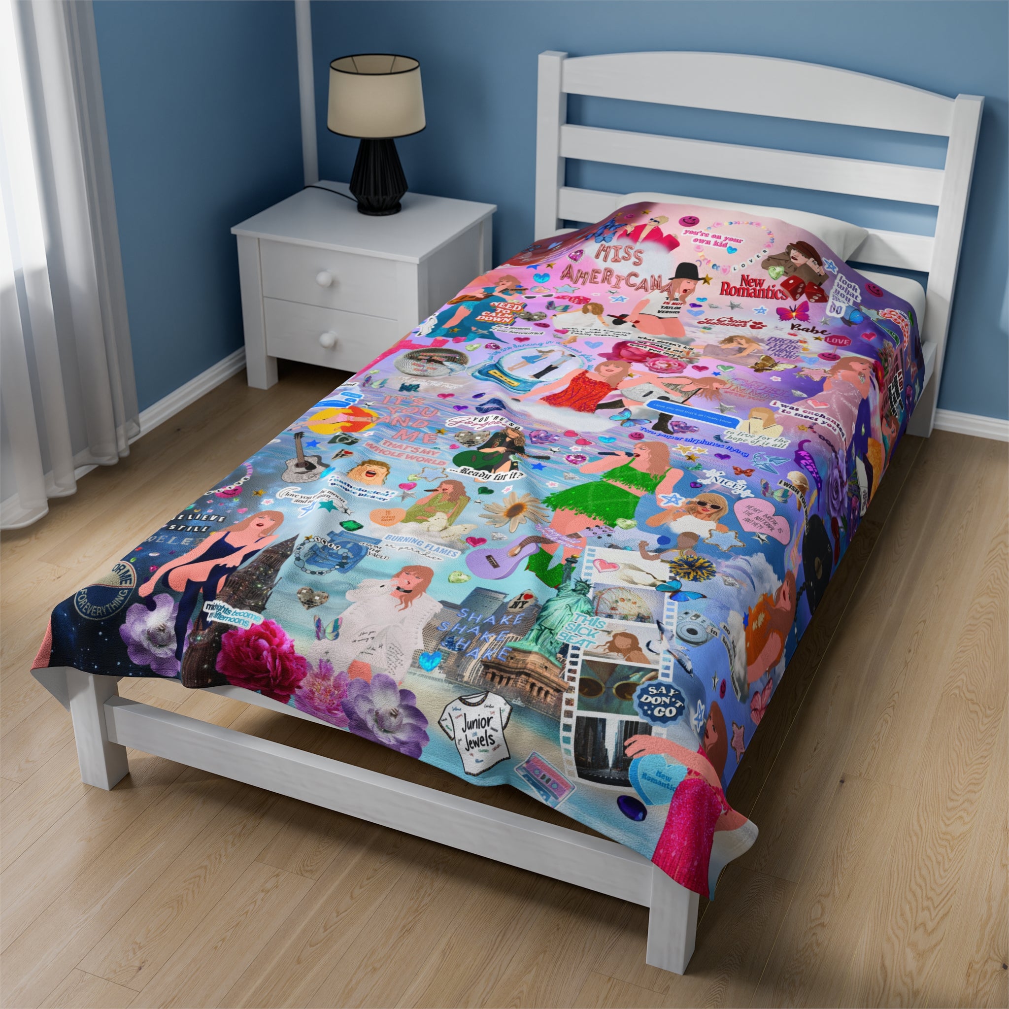 Eras Blanket | Design 02  | Personalized Name Blanket for kids,  - et personalized, custom  - et, Girl room decor, throw  - et.