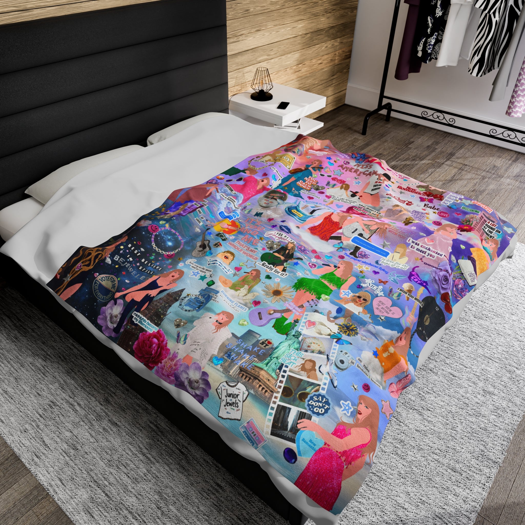 Eras Blanket | Design 02  | Personalized Name Blanket for kids,  - et personalized, custom  - et, Girl room decor, throw  - et.