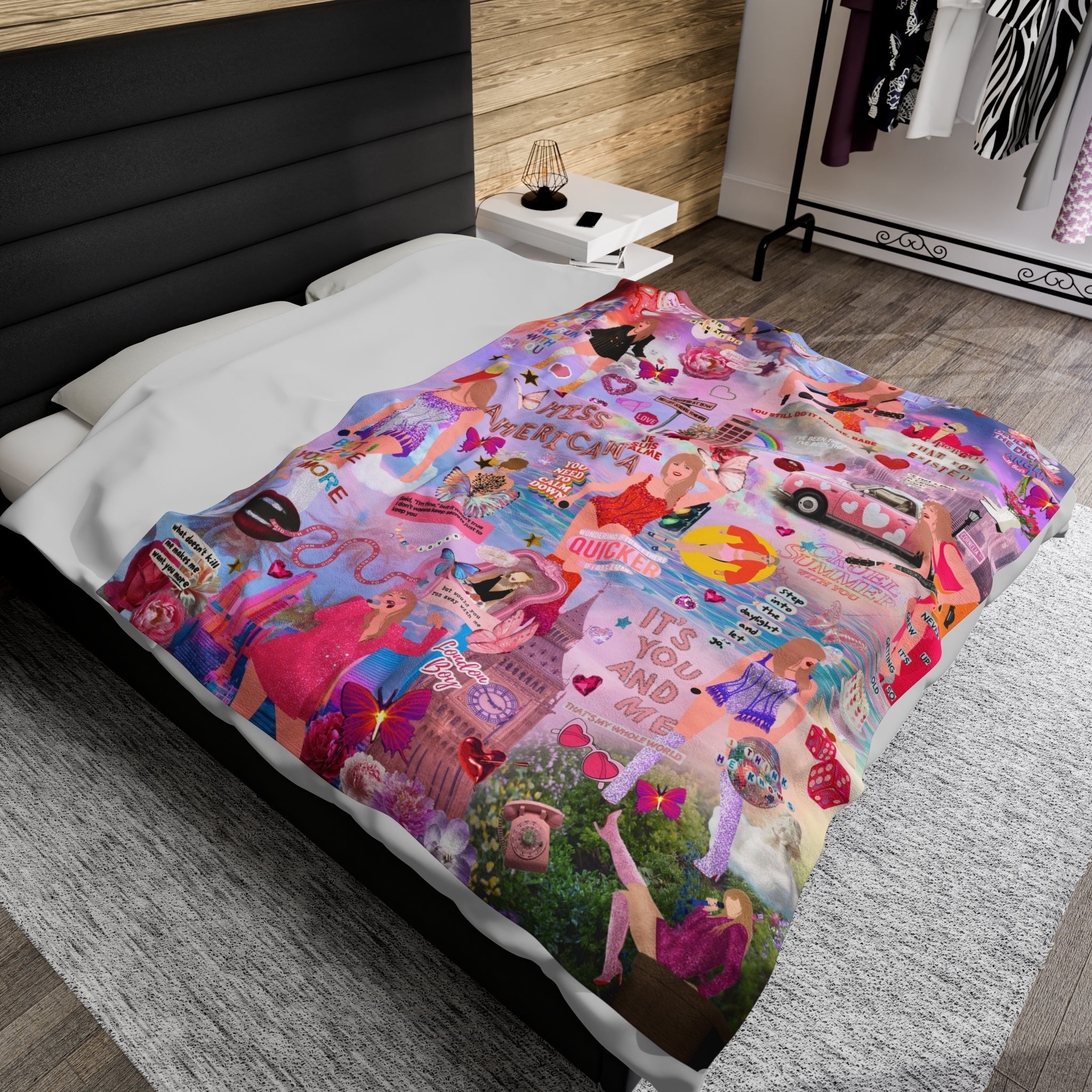Eras Blanket | Design 03  | Personalized Name Blanket for kids,  - et personalized, custom  - et, Girl room decor, throw  - et.