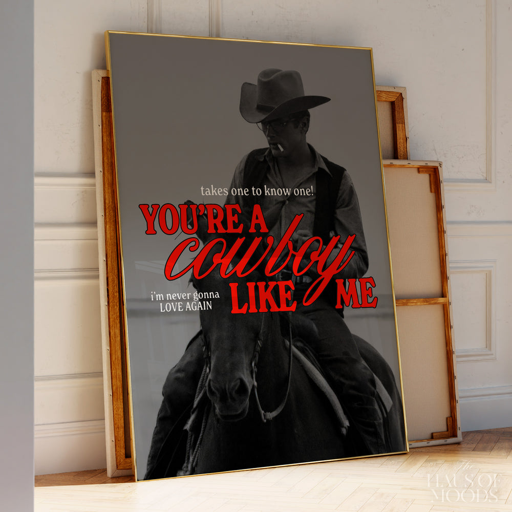 Cowboy Like Me Evermore Taylor Swift–inspired poster cowgirl western