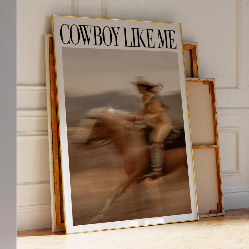 Cowboy Like Me Evermore Taylor Swift–inspired poster cowgirl western