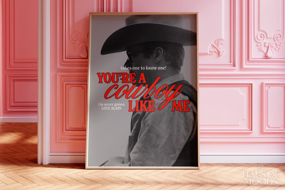Cowboy Like Me Evermore Taylor Swift–inspired poster cowgirl western