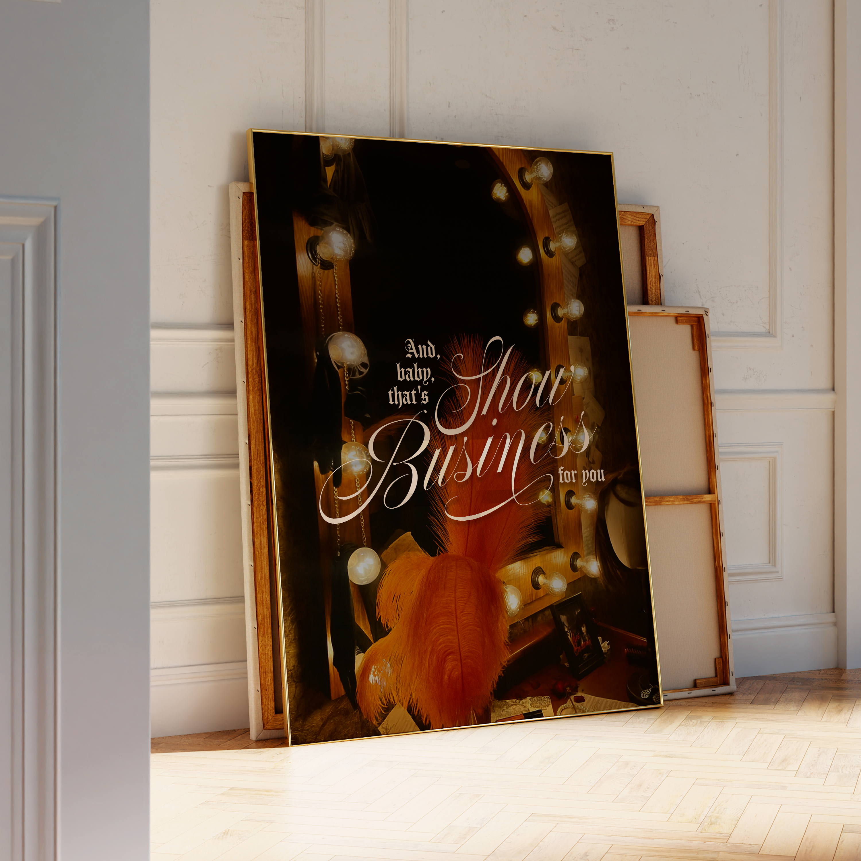 Show Business Showgirl art, Minimal Lyric Poster of The Life of a Showgirl, perfect Swiftie Gift