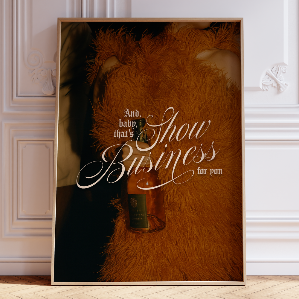 Show Business Life of a Showgirl Taylor Swift–inspired poster wall art print