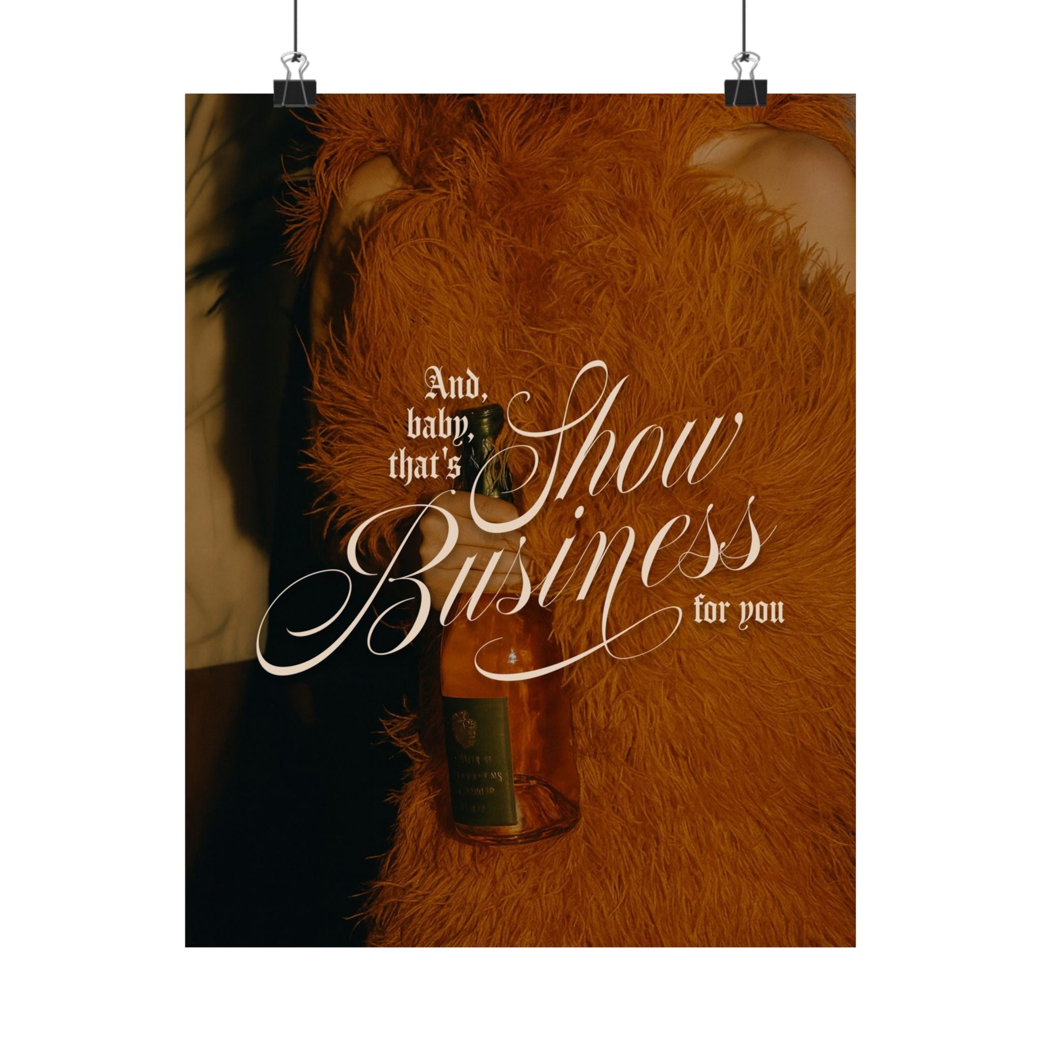 Show Business Showgirl poster featuring The Life of a Showgirl, Swiftie Gifts, Minimal Wall Art, Song Poster, Aesthetic Prints