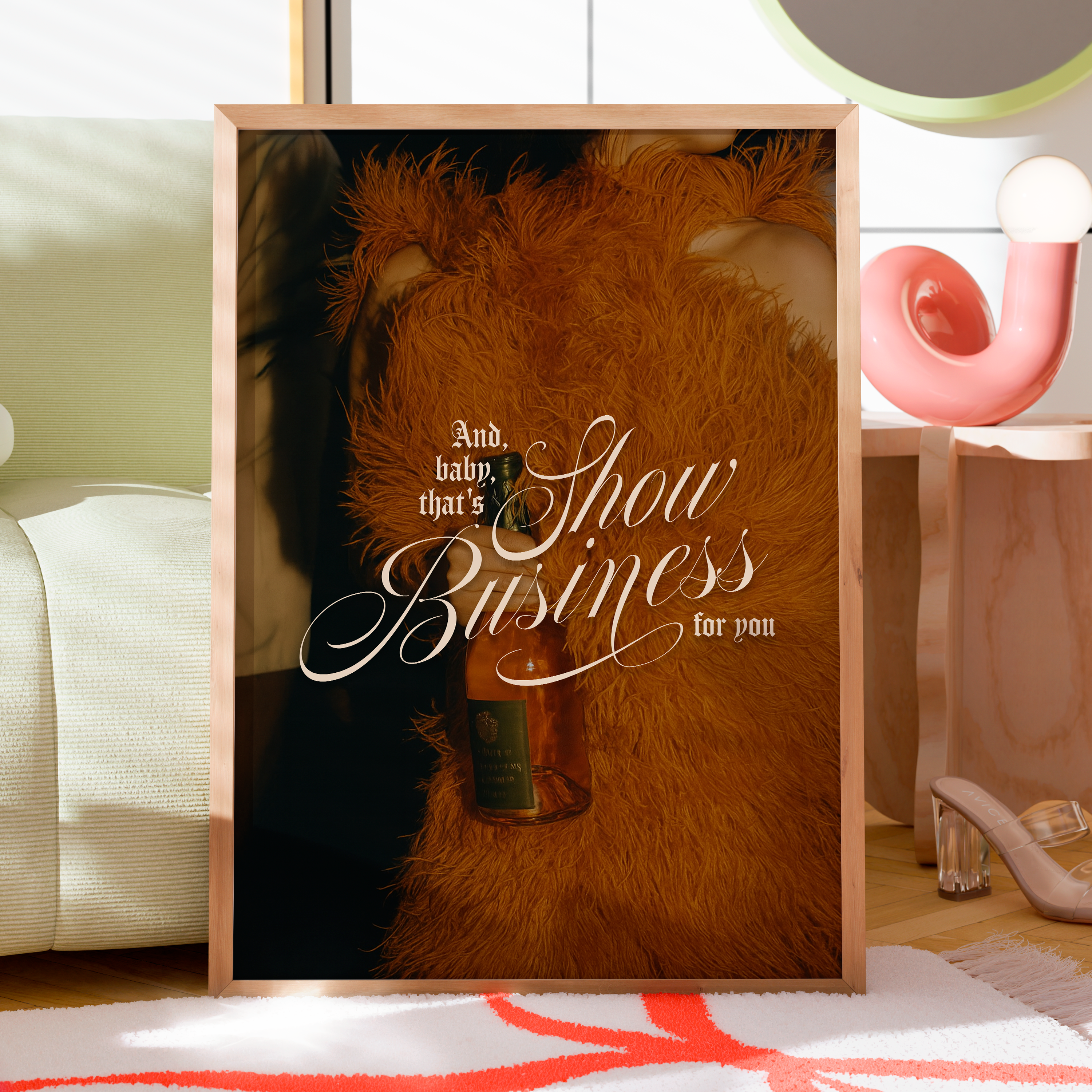 Show Business Showgirl poster featuring The Life of a Showgirl, Swiftie Gifts, Minimal Wall Art, Song Poster, Aesthetic Prints