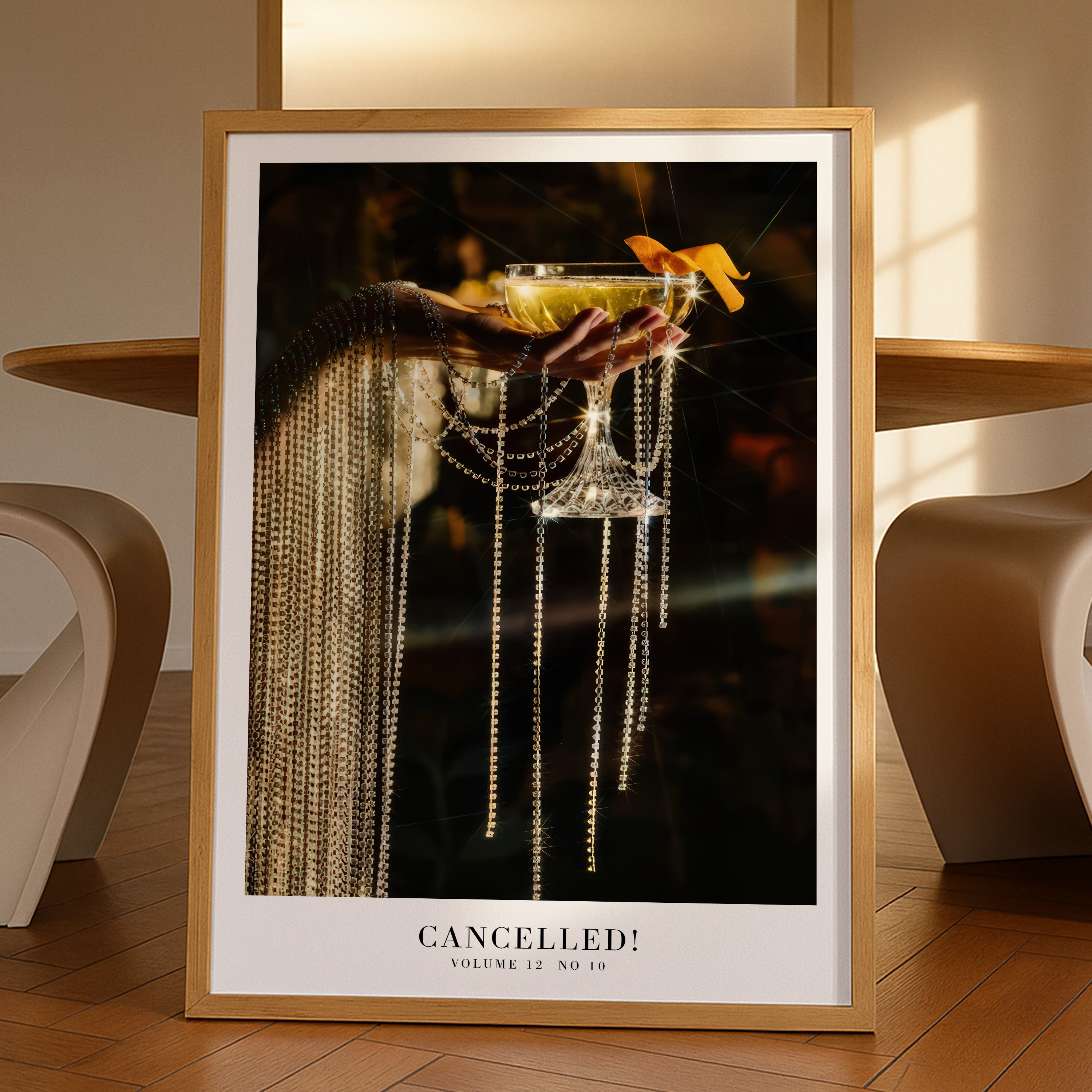 Showgirl wall art featuring aesthetic posters, Swiftie song posters, minimal design, bar cart prints celebrating life of a showgirl, Cancelled Poster