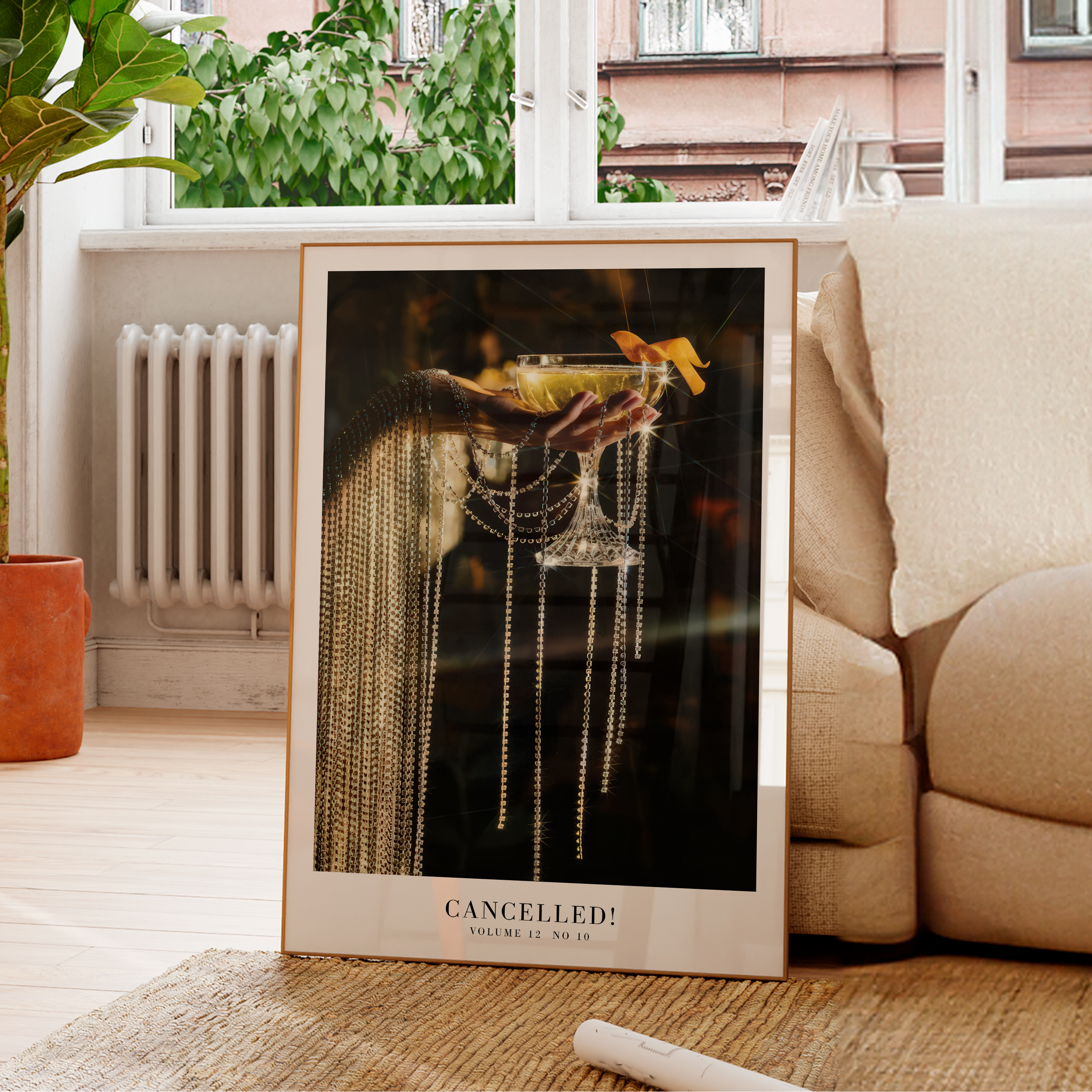 Showgirl wall art featuring aesthetic posters, Swiftie song posters, minimal design, bar cart prints celebrating life of a showgirl, Cancelled Poster