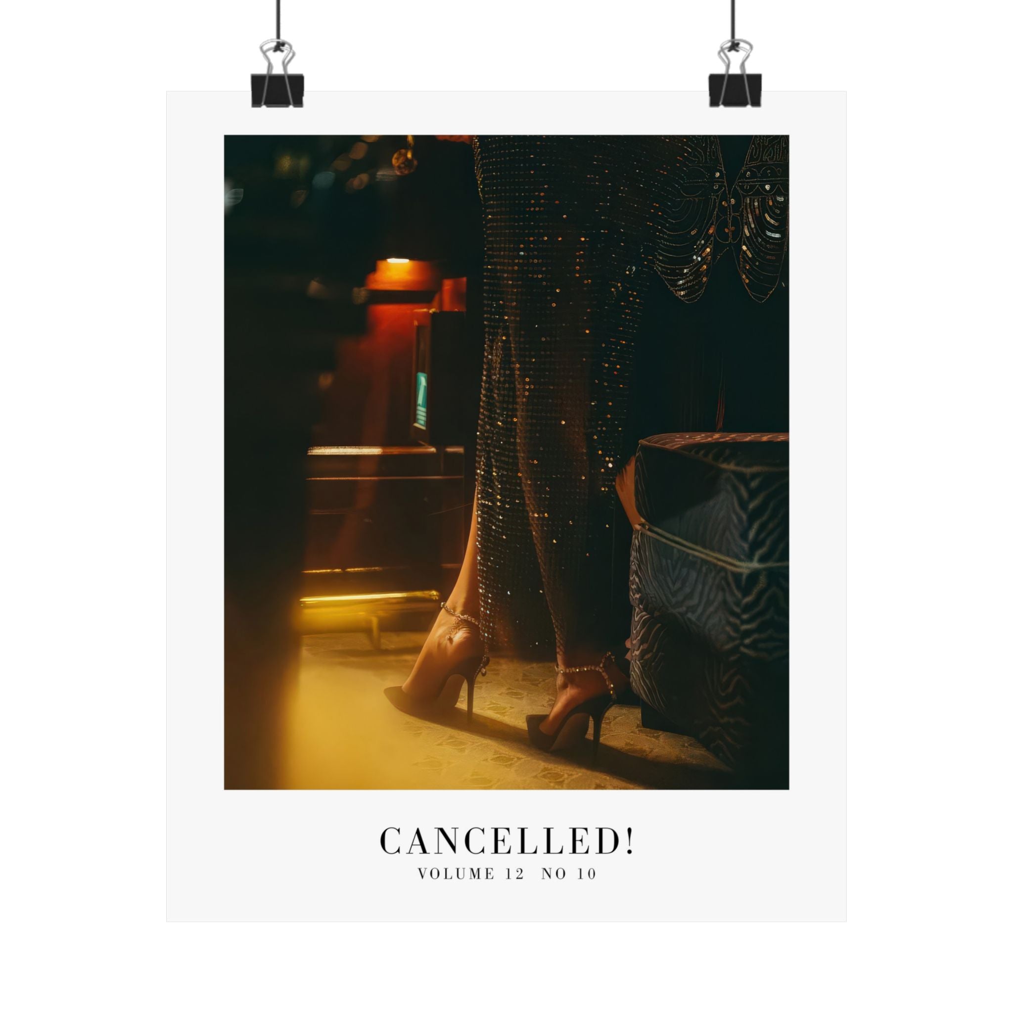 Minimal song poster featuring CANCELLED! by Haus Of Moods, inspired by Taylor Swift's The Life of a Showgirl - perfect Swifties wall art.