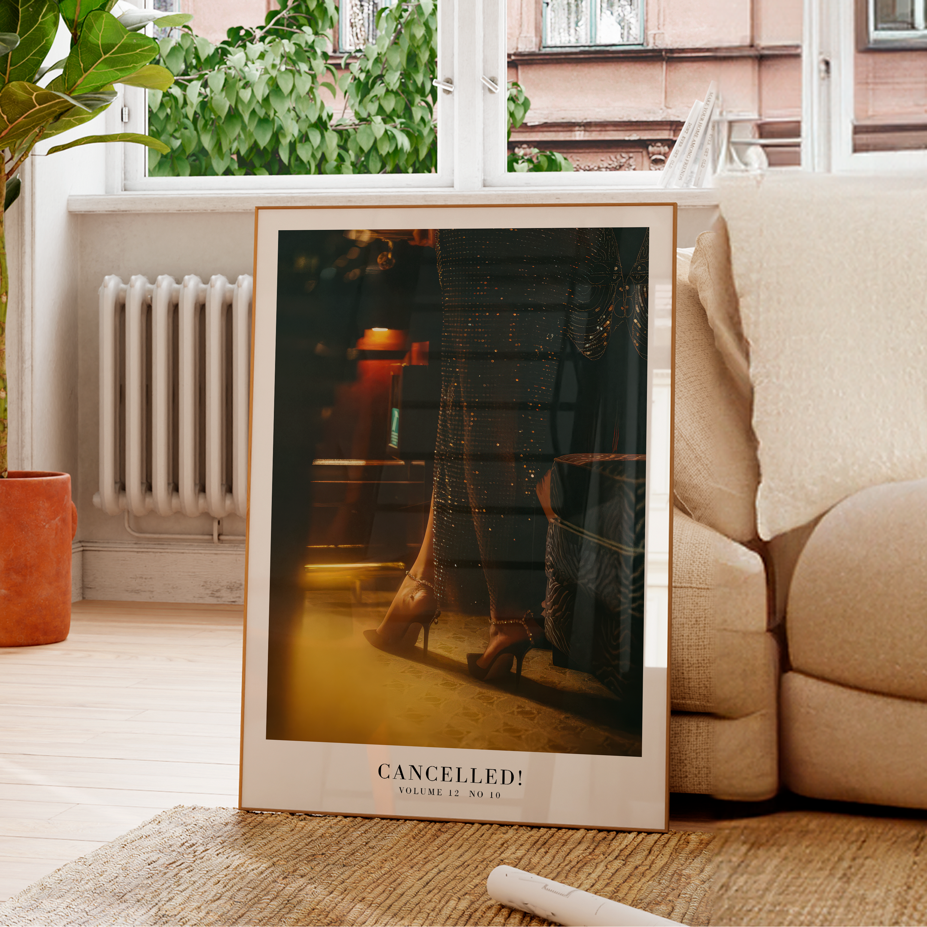 Minimal song poster featuring CANCELLED by Haus Of Moods, inspired by Taylor Swift's The Life of a Showgirl - perfect Swifties wall art.