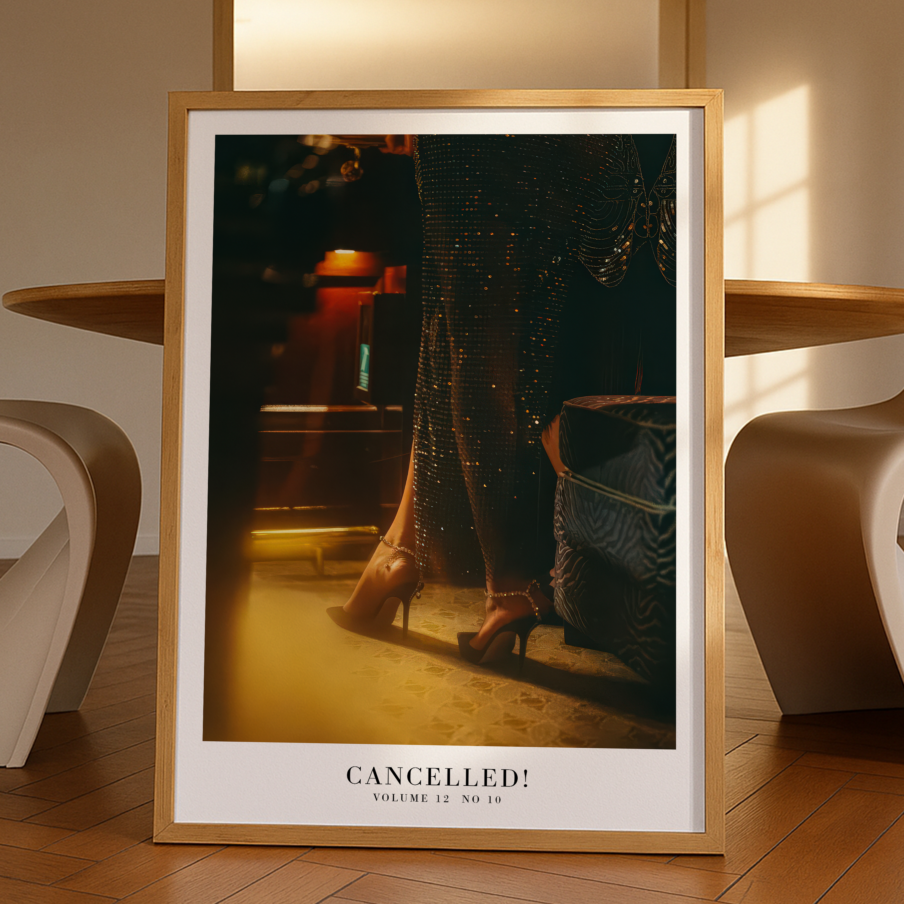Minimal song poster featuring CANCELLED by Haus Of Moods, inspired by Taylor Swift's The Life of a Showgirl - perfect Swifties wall art.
