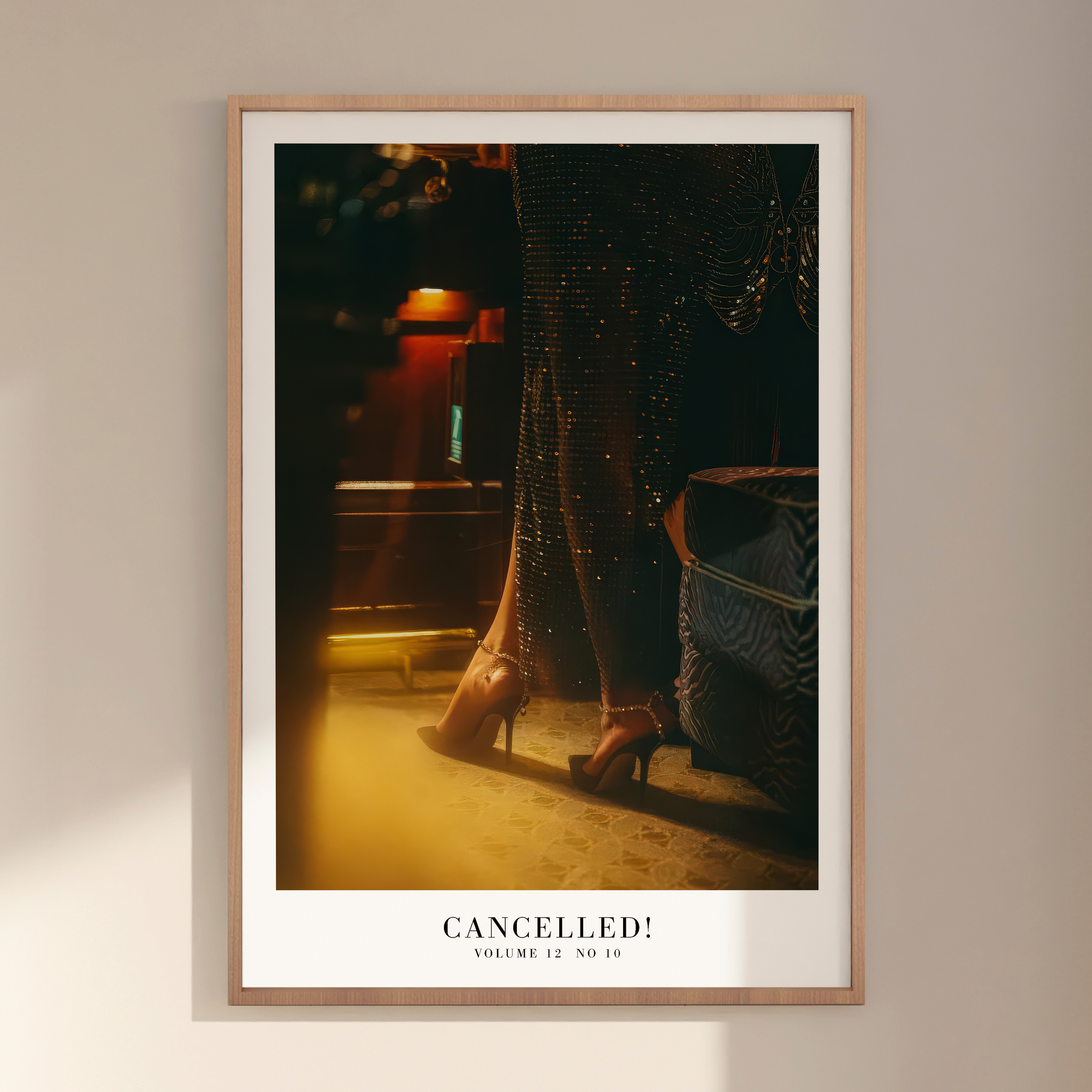 Minimal song poster featuring CANCELLED by Haus Of Moods, inspired by Taylor Swift's The Life of a Showgirl - perfect Swifties wall art.