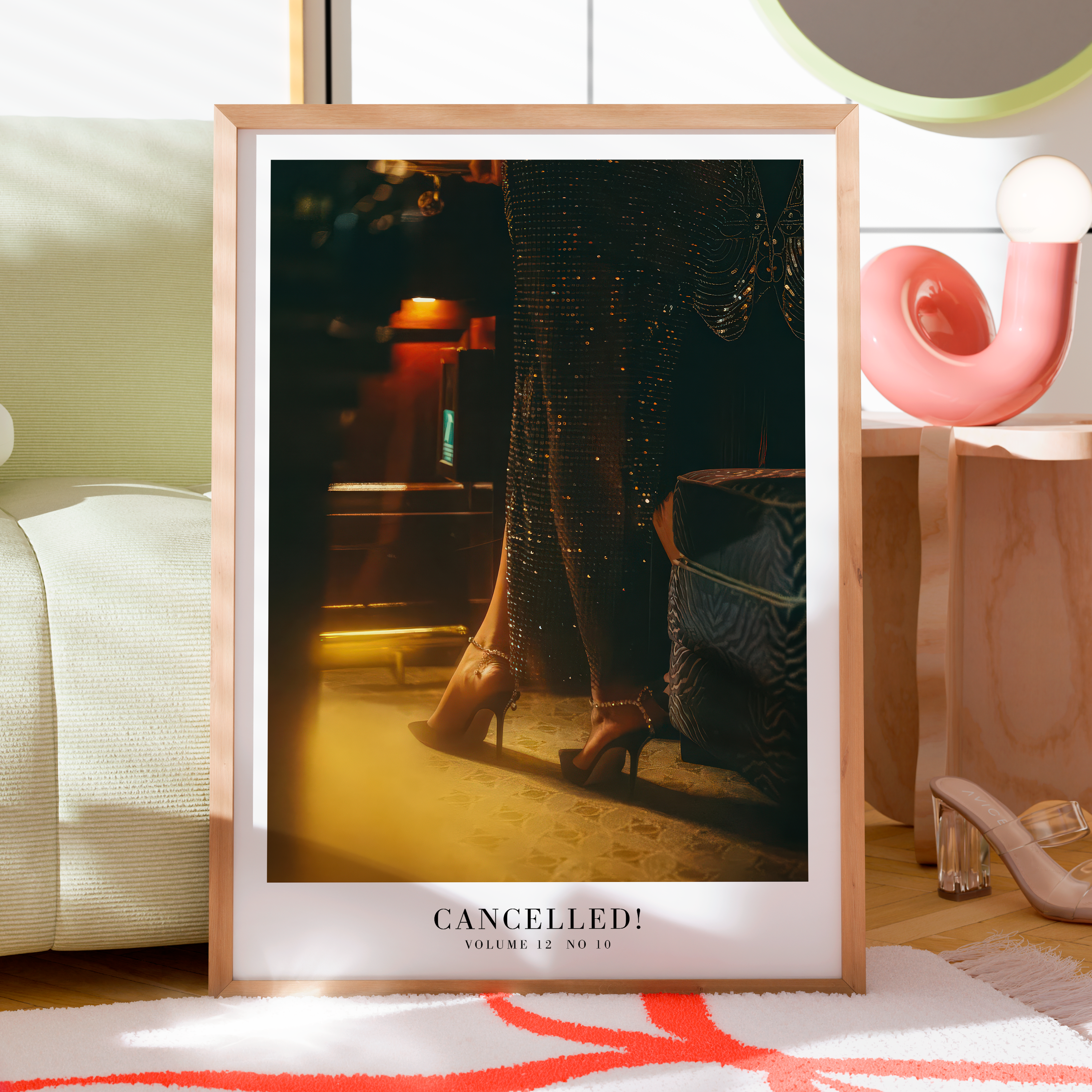 Minimal song poster featuring CANCELLED by Haus Of Moods, inspired by Taylor Swift's The Life of a Showgirl - perfect Swifties wall art.