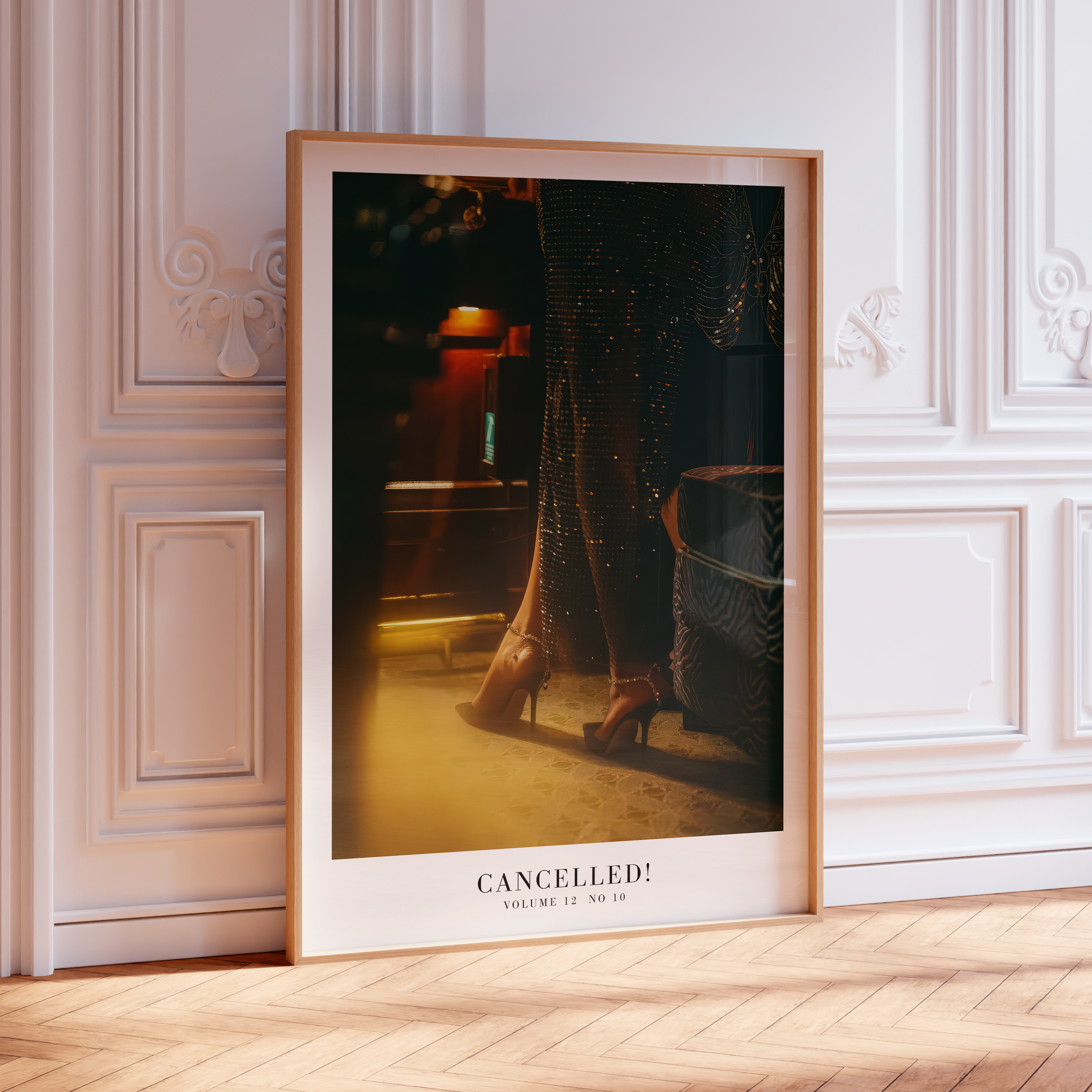 Minimal song poster featuring CANCELLED by Haus Of Moods, inspired by Taylor Swift's The Life of a Showgirl - perfect Swifties wall art.