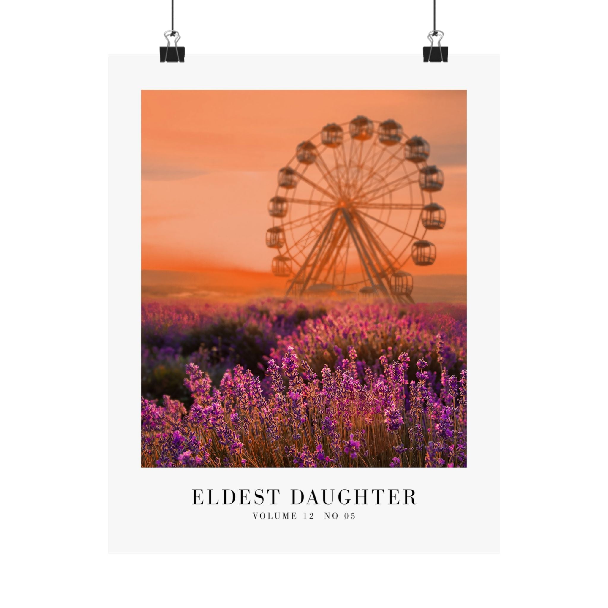 The Life of A Showgirl minimal song poster featuring the eldest daughter, perfect Swiftie gifts highlighting showgirl themes.