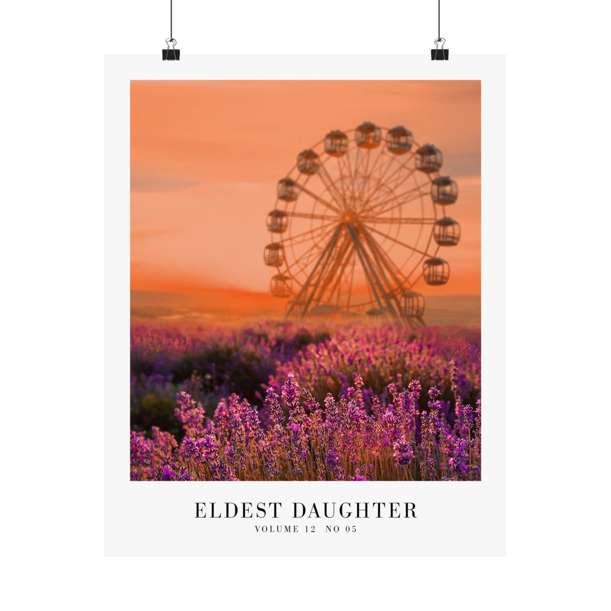 The Life of A Showgirl minimal song poster featuring the eldest daughter, perfect Swiftie gifts highlighting showgirl themes.