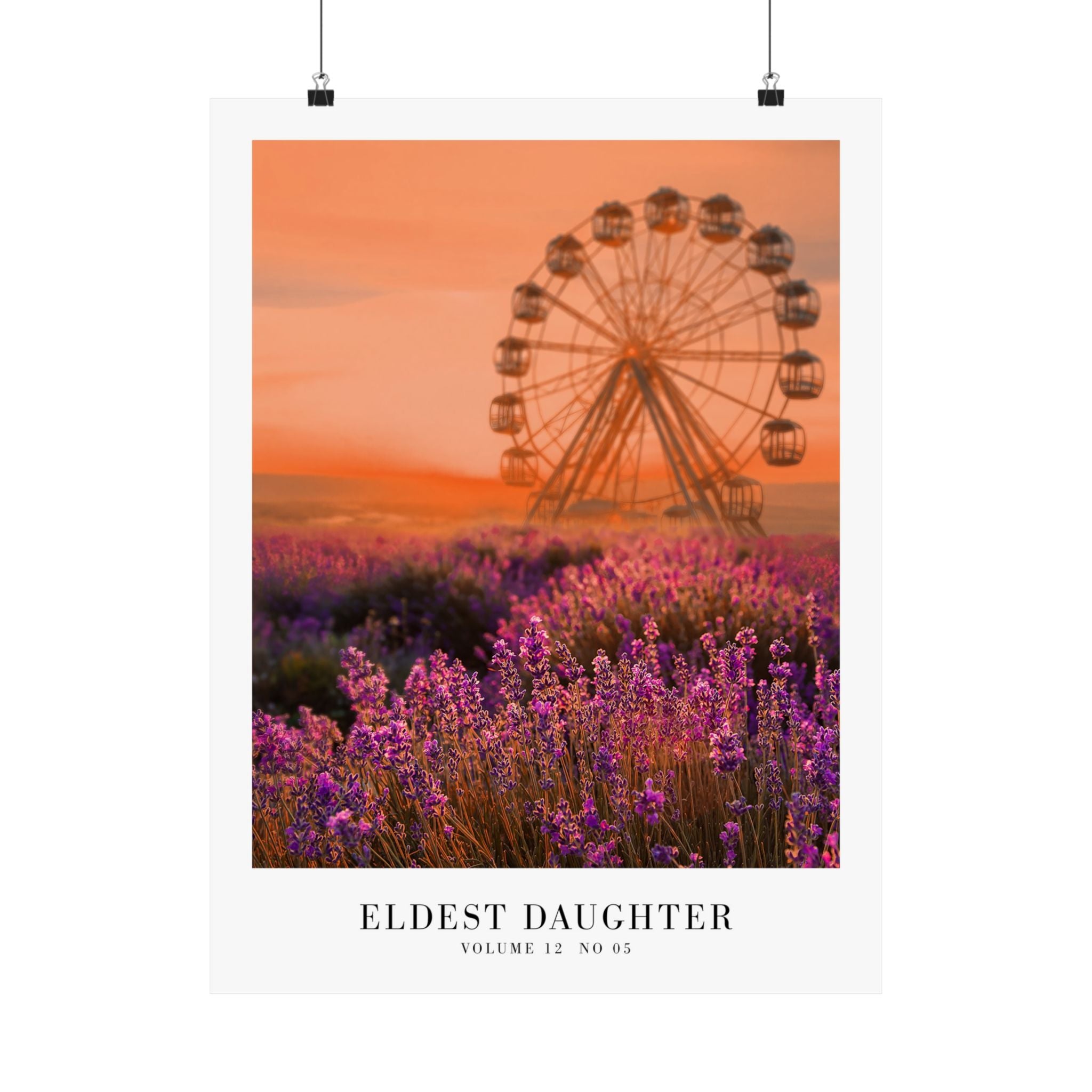 The Life of A Showgirl minimal song poster featuring the eldest daughter, perfect Swiftie gifts highlighting showgirl themes.