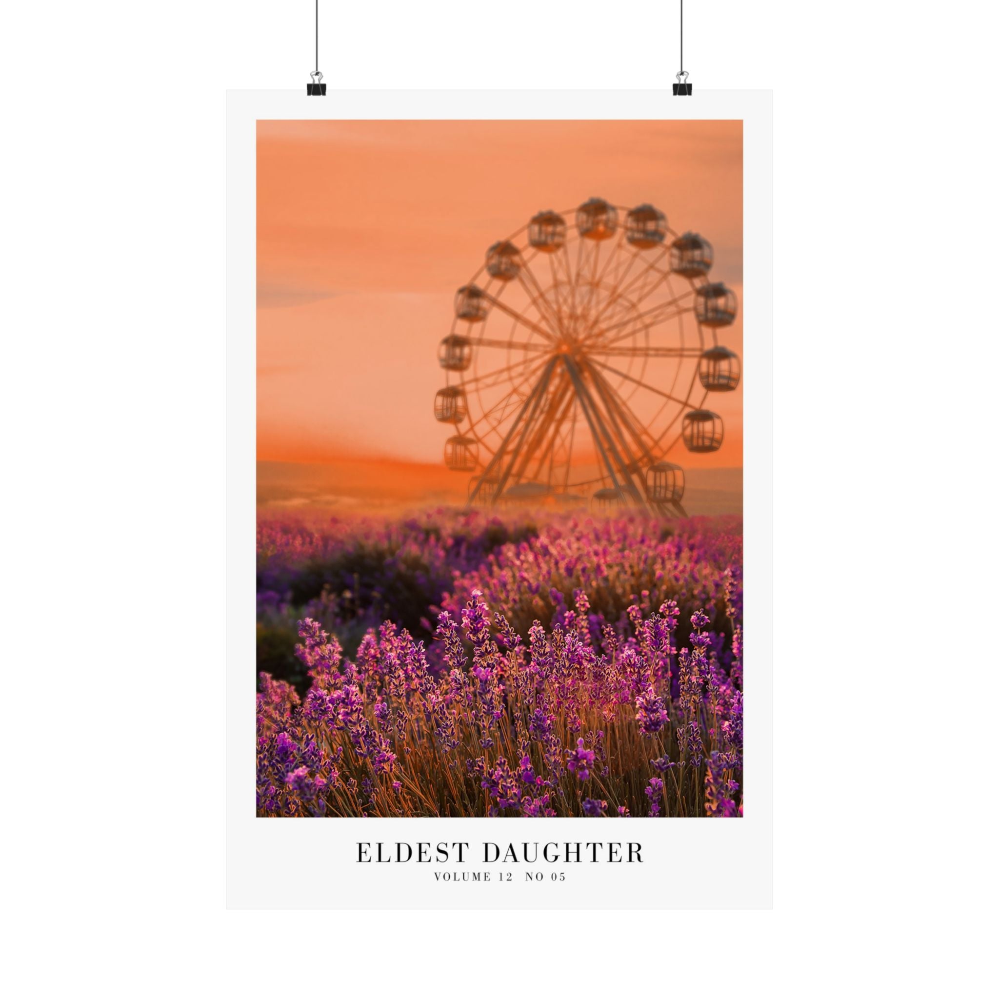 The Life of A Showgirl minimal song poster featuring the eldest daughter, perfect Swiftie gifts highlighting showgirl themes.