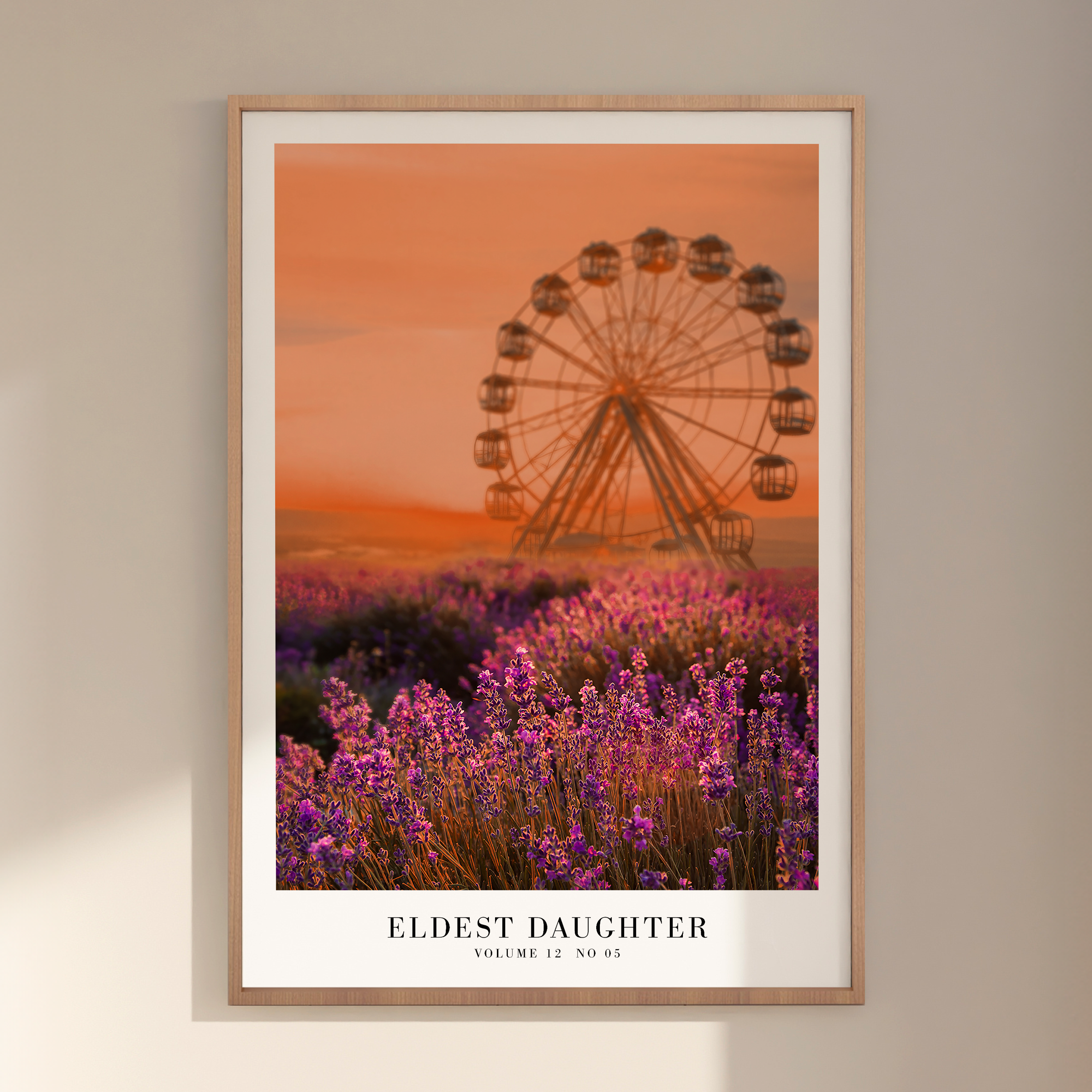 The Life of A Showgirl minimal song poster featuring the eldest daughter, perfect Swiftie gifts highlighting showgirl themes.