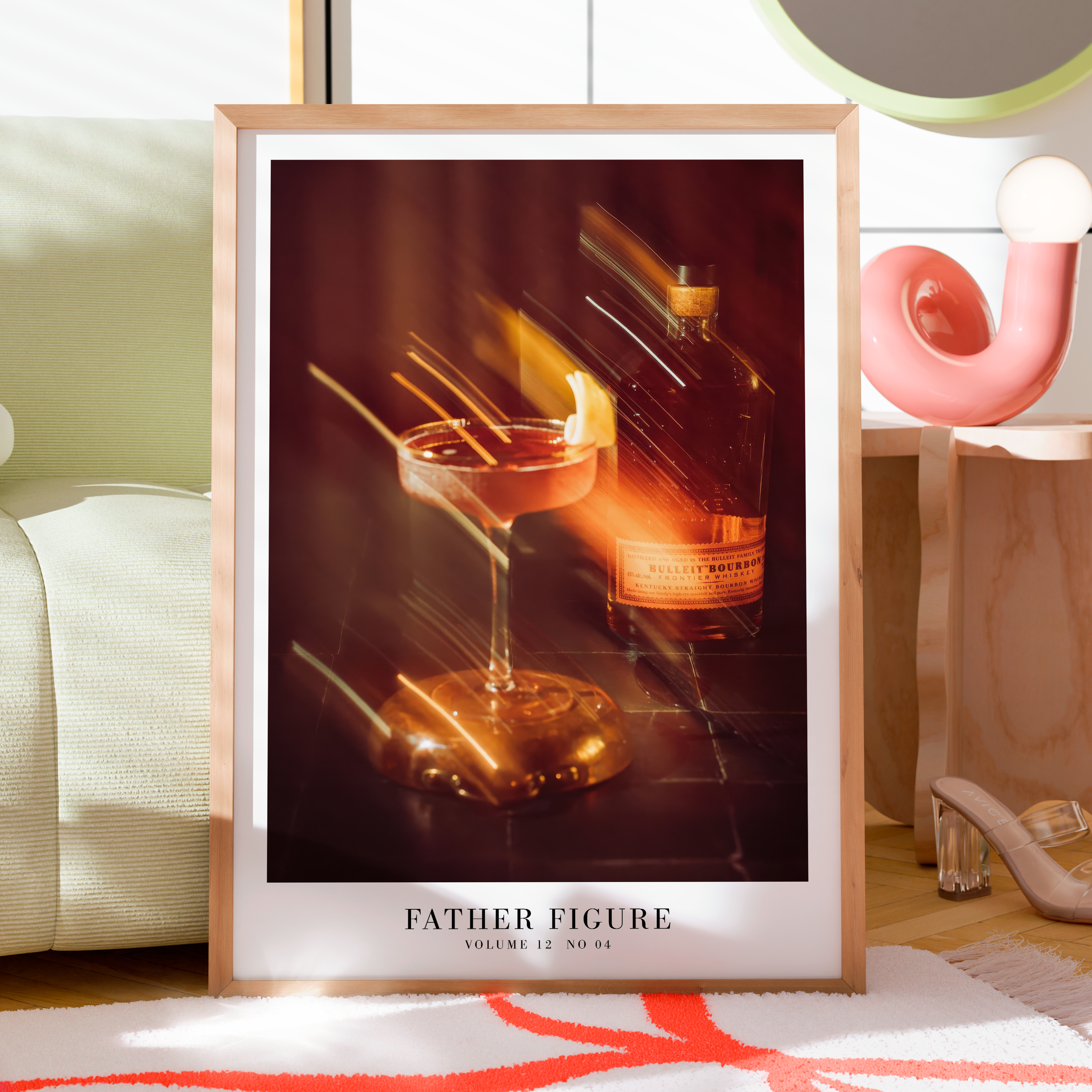 Father Figure poster featuring showgirl design, Swiftie aesthetic, minimal song wall art for stylish music decor