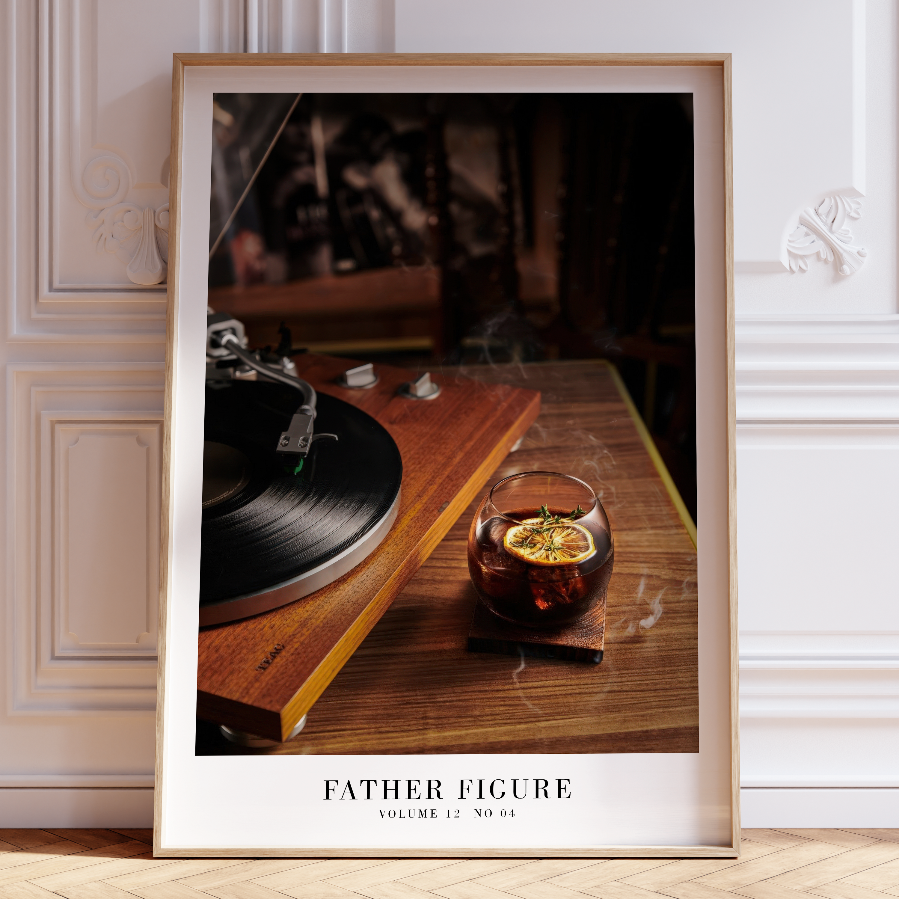Father figure artwork featuring showgirl themes, perfect Swiftie gift and wall art for The Life of a Showgirl fans