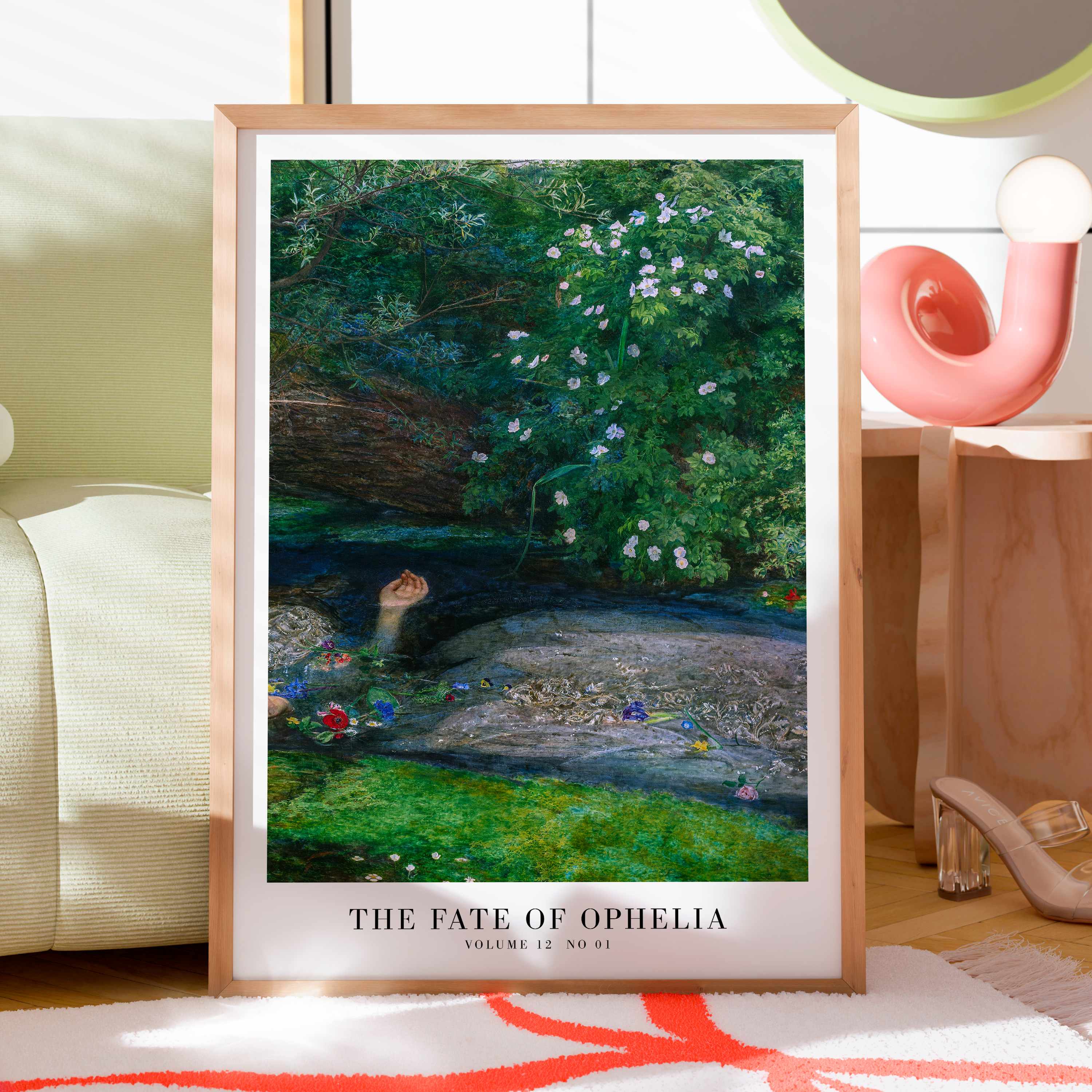 Ophelia artwork from Haus Of Moods, featuring Taylor Poster and Lyric Print in Minimal Music Poster style on bar cart art.